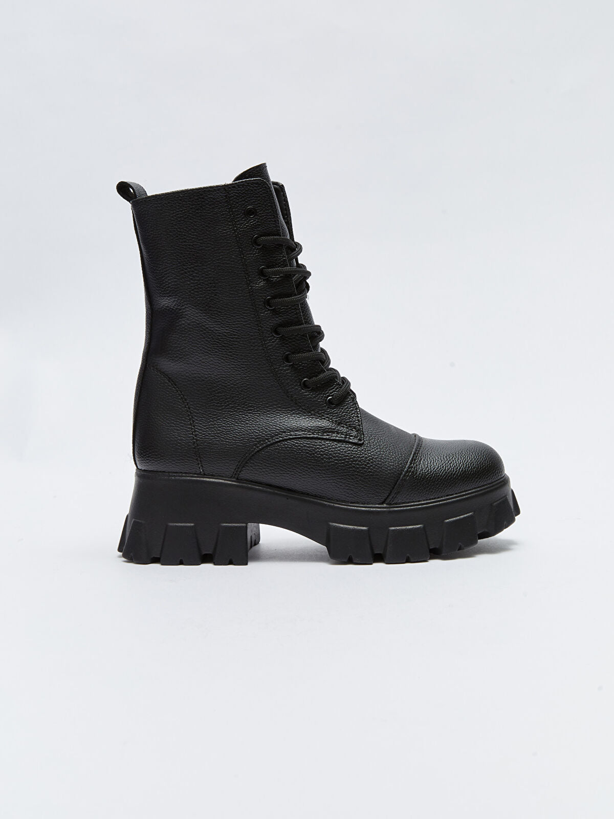 Leather-Look Ankle Women's Winter Boot