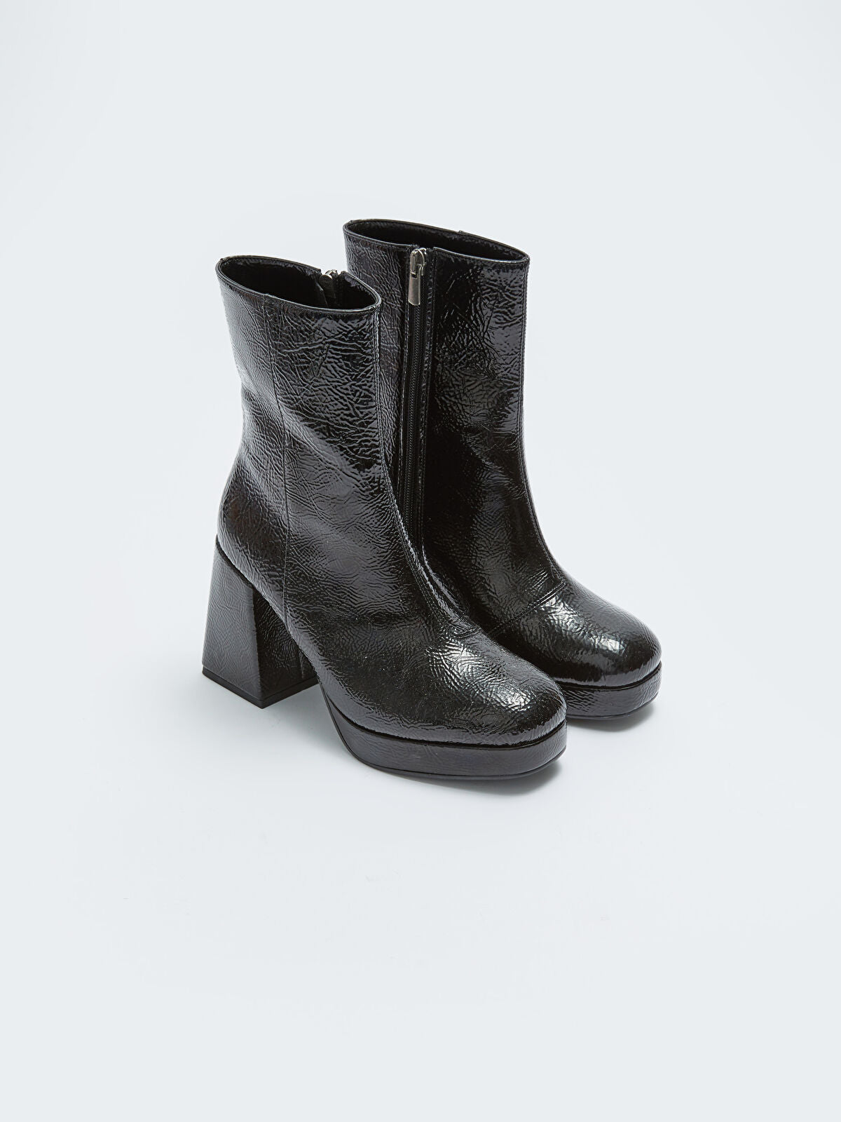 Leather-Look Women's Ankle Boot