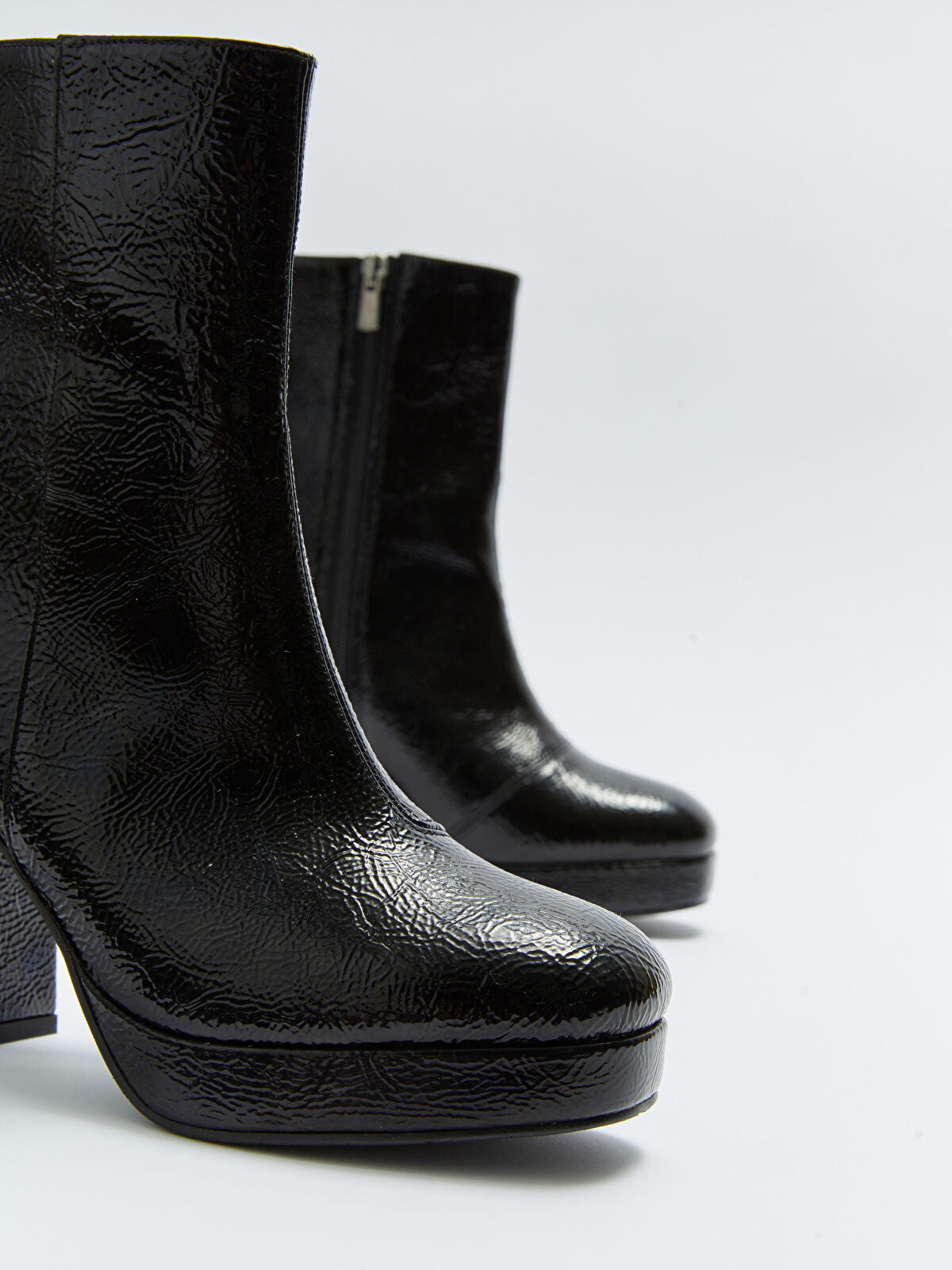 Leather-Look Women's Ankle Boot