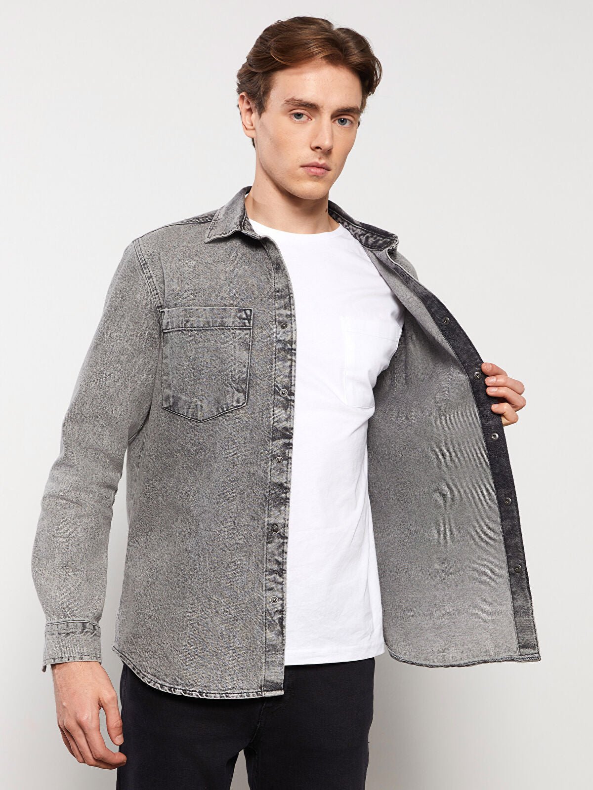 Standard Fit Long Sleeve Men's Jeans Jacket