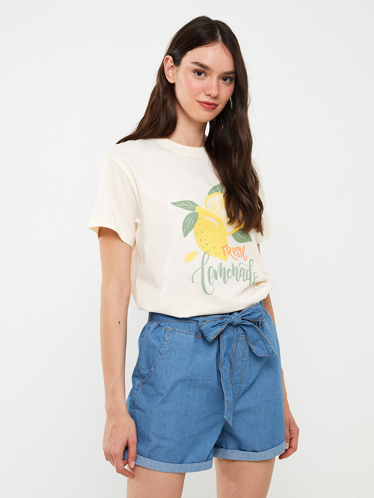 Comfortable Elastic Women's Jeans Short