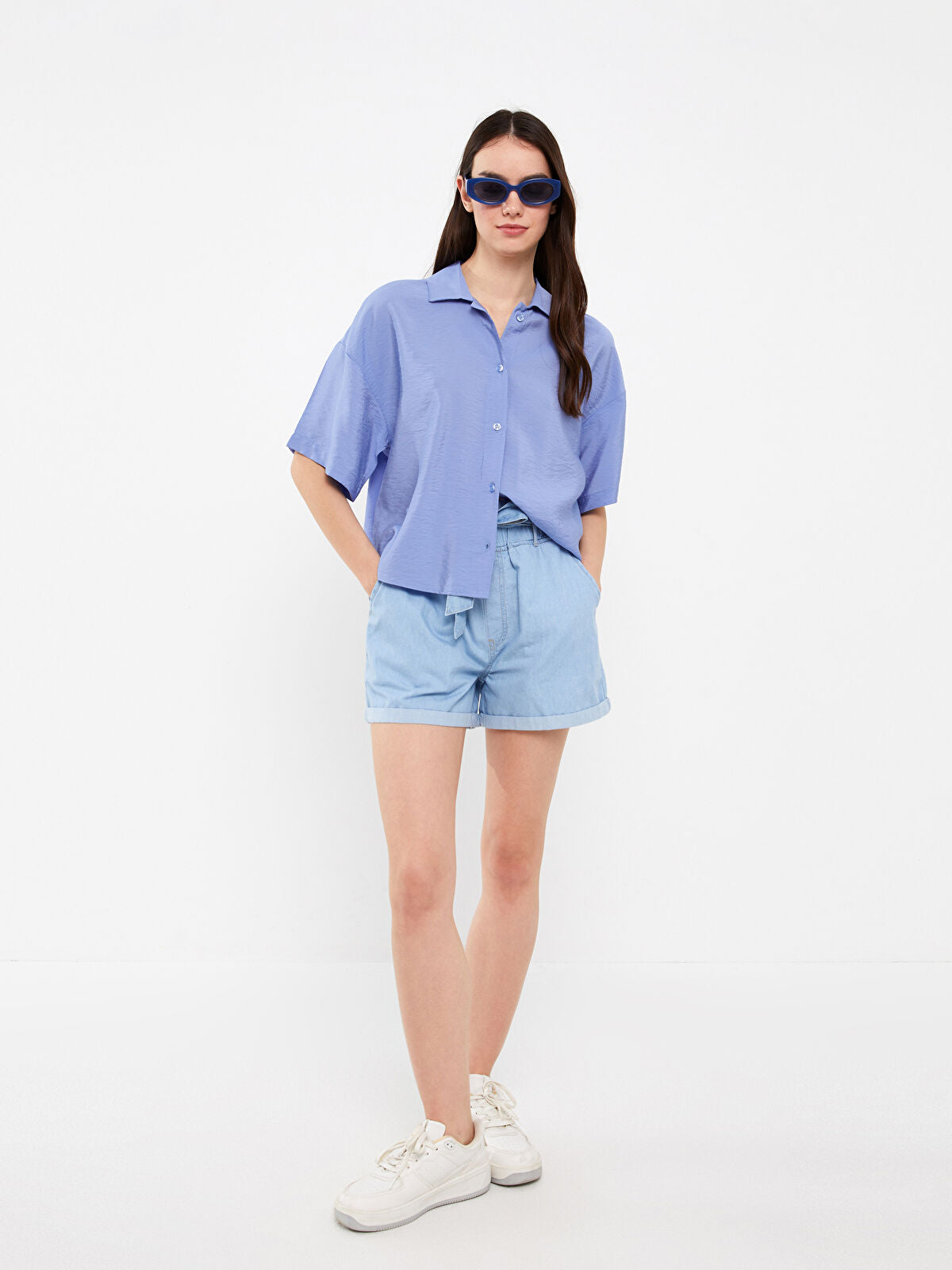 High Waist Comfortable Women's Denim Shorts