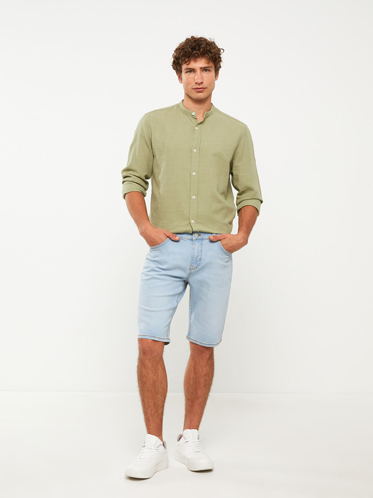 Skinny Fit Men's Jeans Shorts