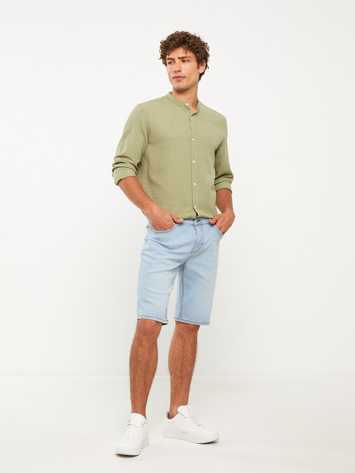 Skinny Fit Men's Jeans Shorts