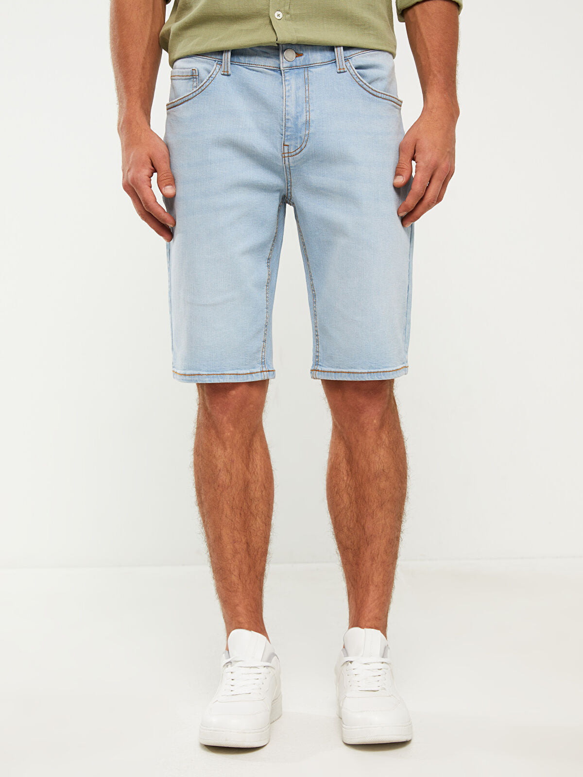 Skinny Fit Men's Jeans Shorts