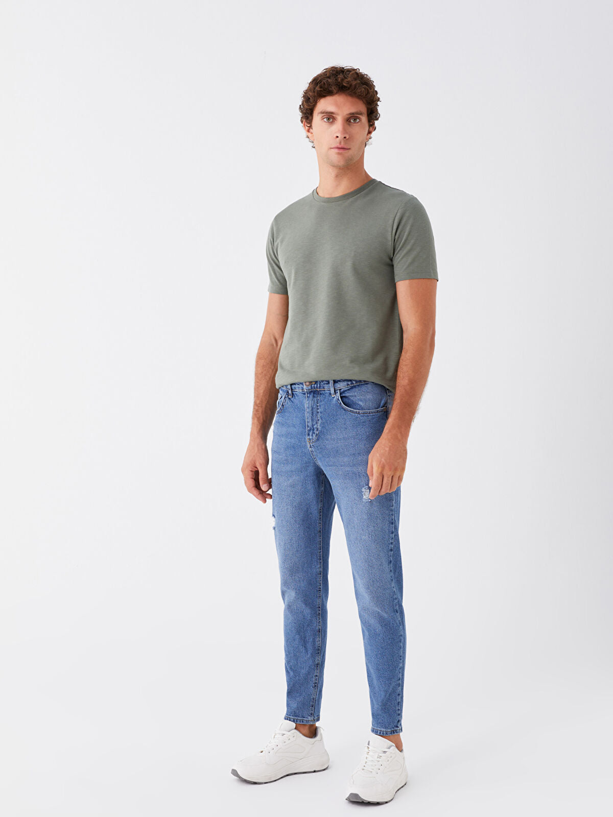 730 Mandarin Collar Men's Jeans Pants