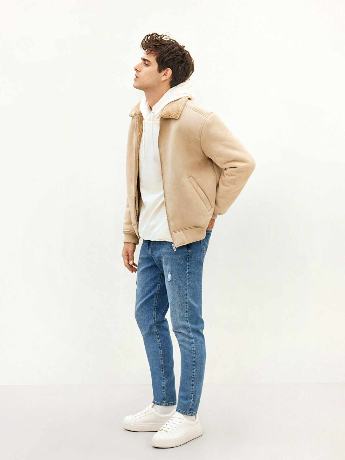 730 Mandarin Collar Men's Jeans Pants