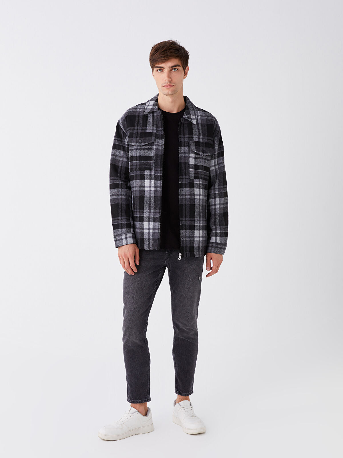 730 Mandarin Collar Men's Jeans Pants