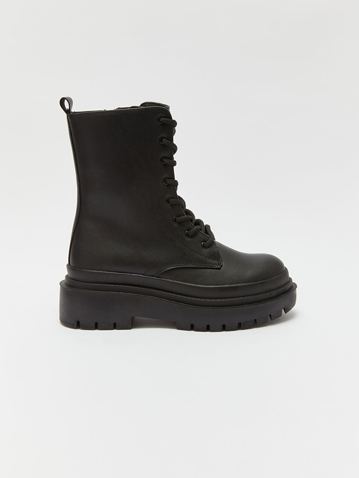 Leather-Look Heeled Women's Shoe
