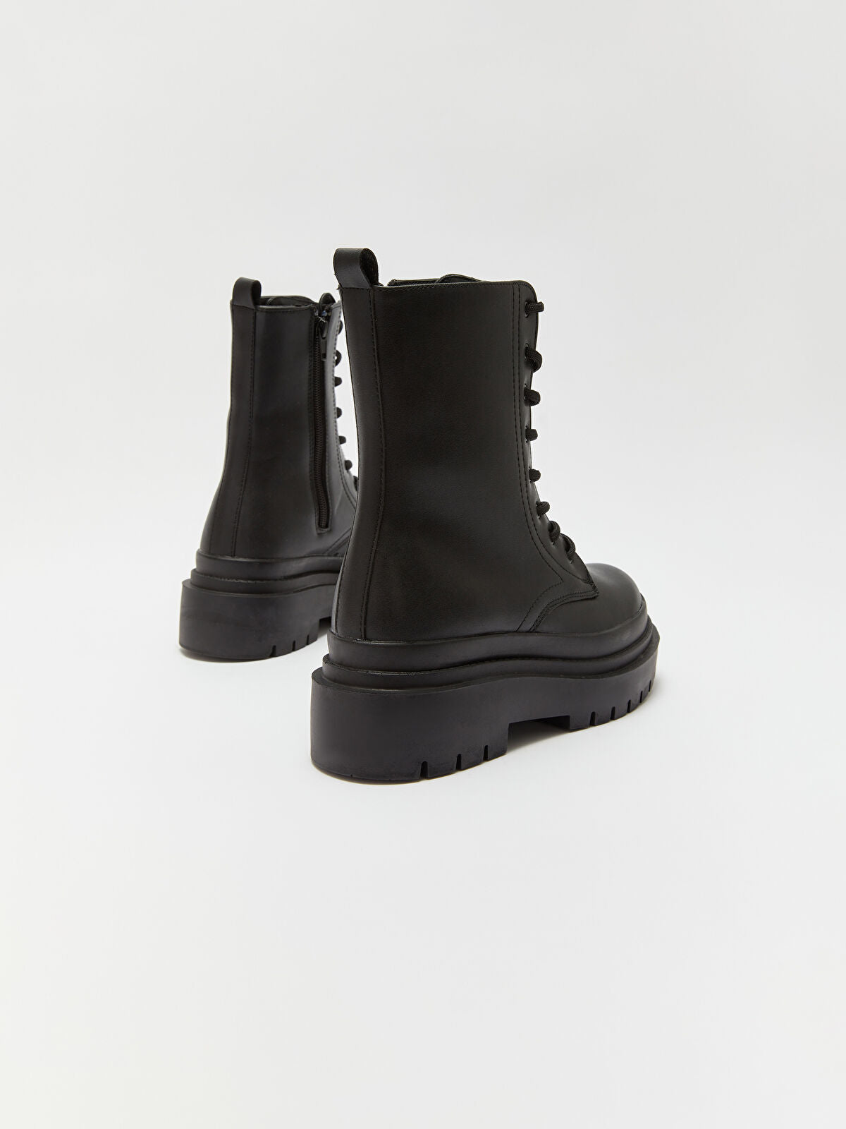 Leather-Look Heeled Women's Shoe