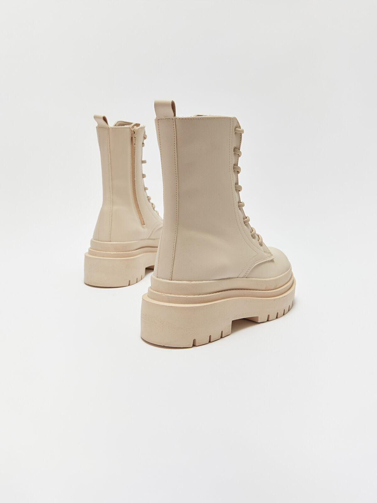 Leather-Look Heeled Women's Shoe