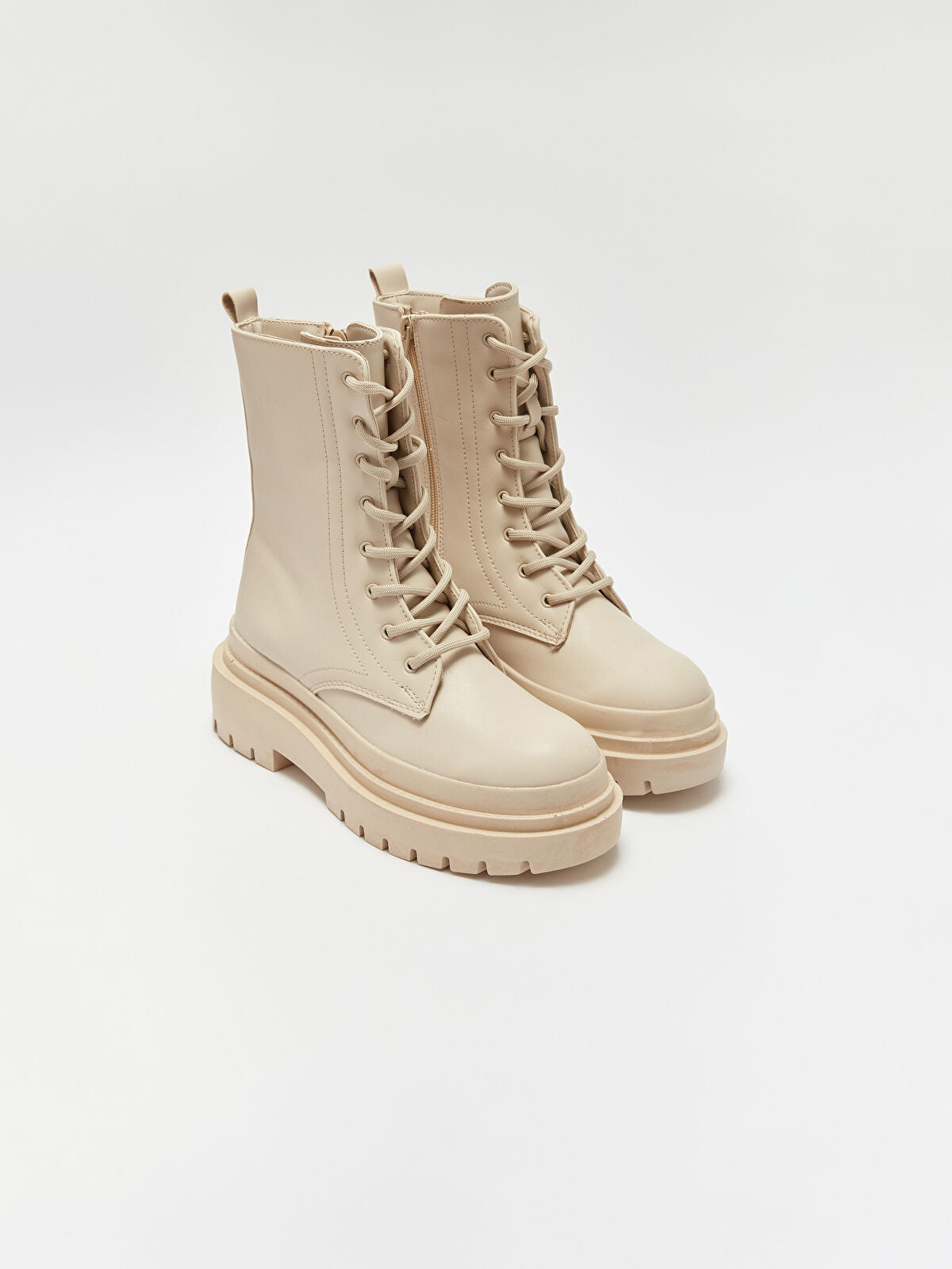 Leather-Look Heeled Women's Shoe