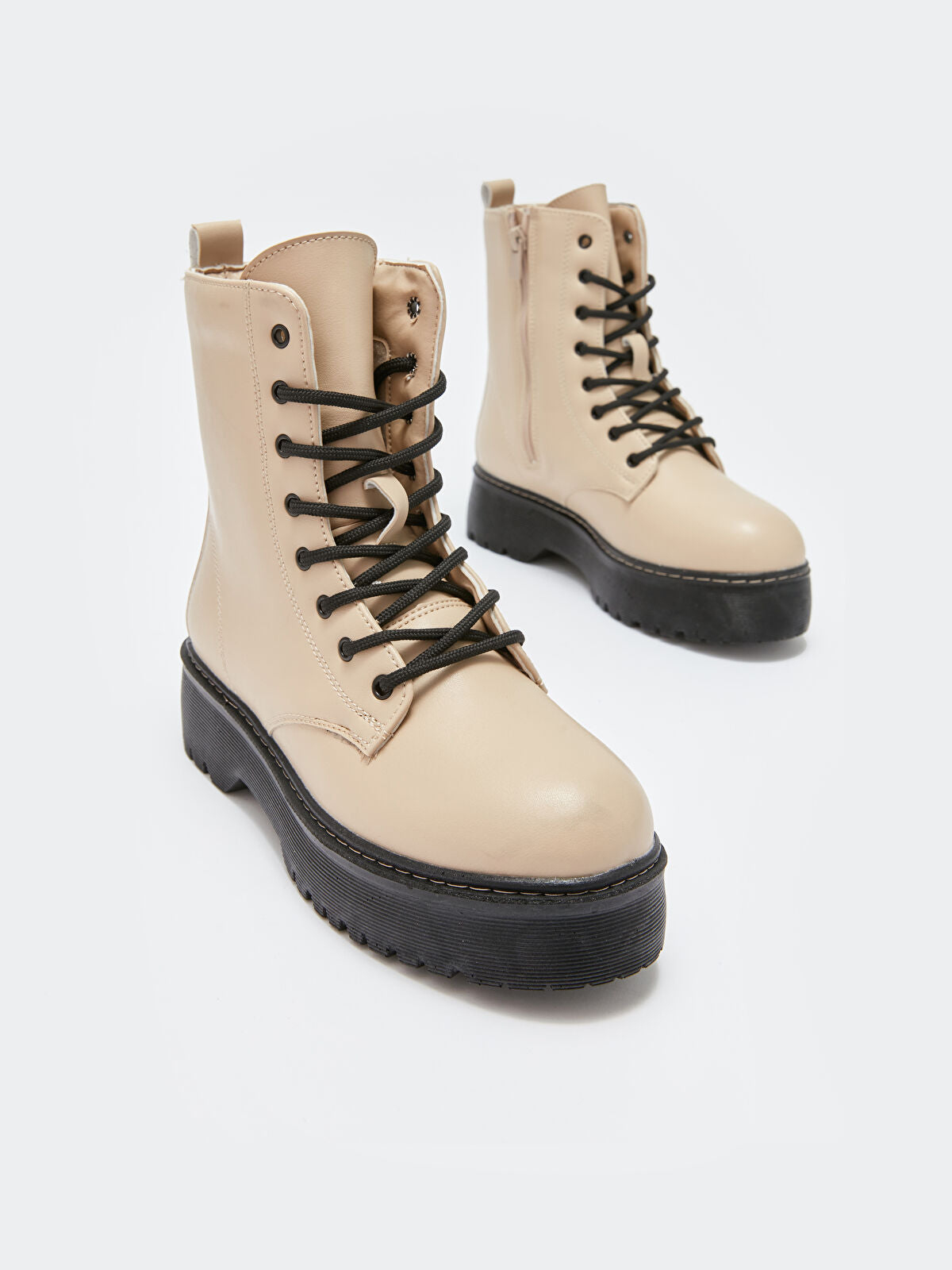 Leather-Look Heeled Women's Boot