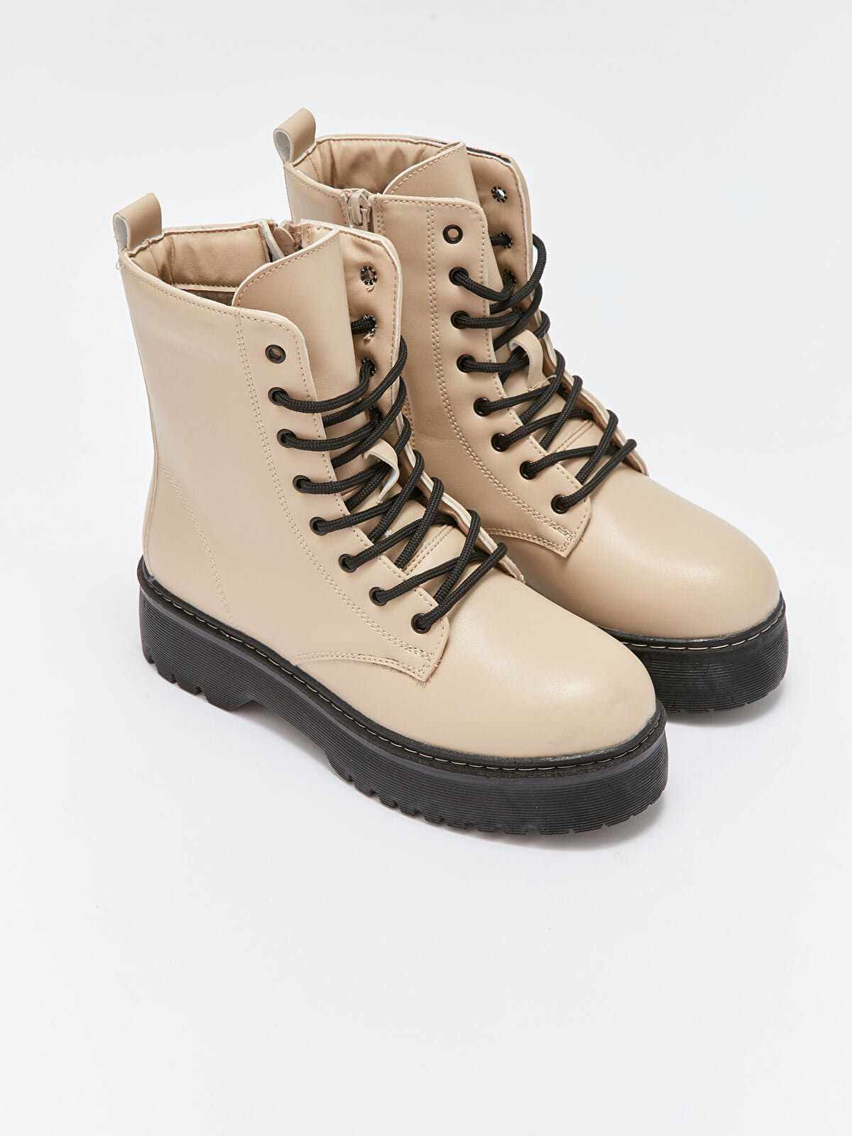 Leather-Look Heeled Women's Boot