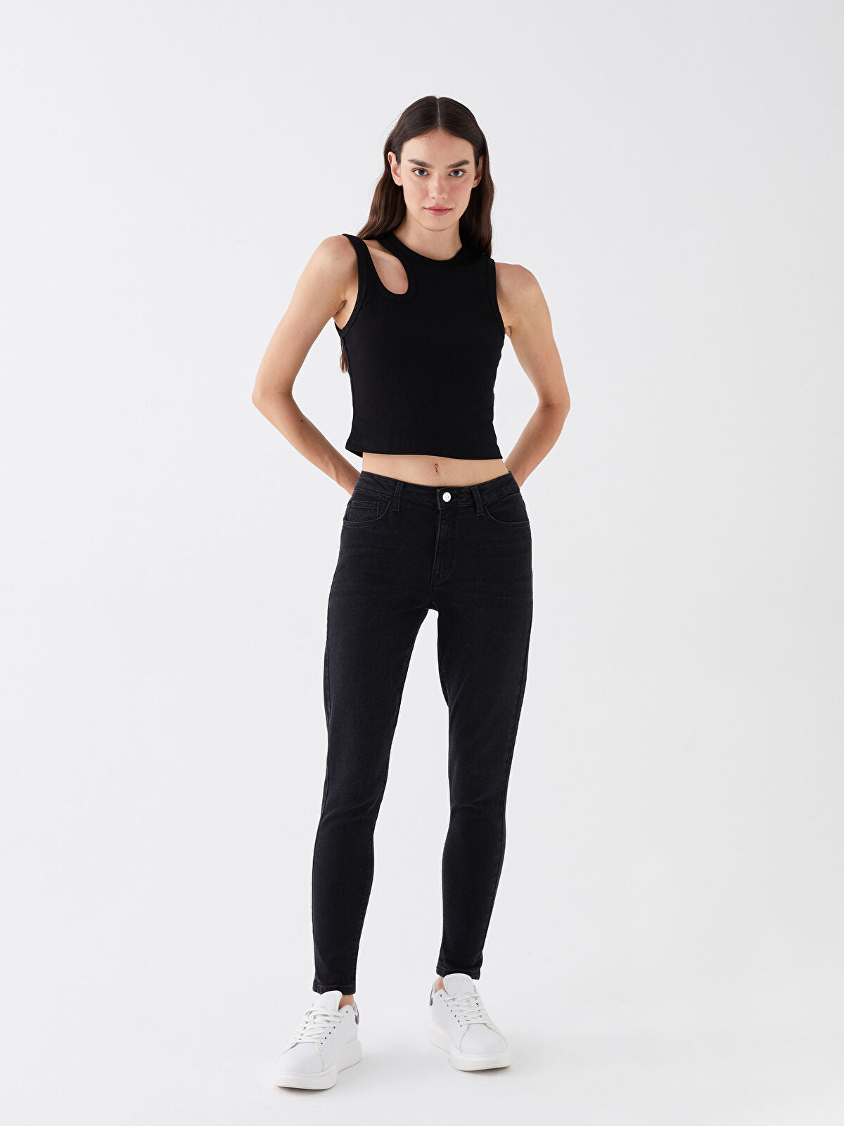 Regular Waist Mercury Skinny Fit Women's Jeans Pants
