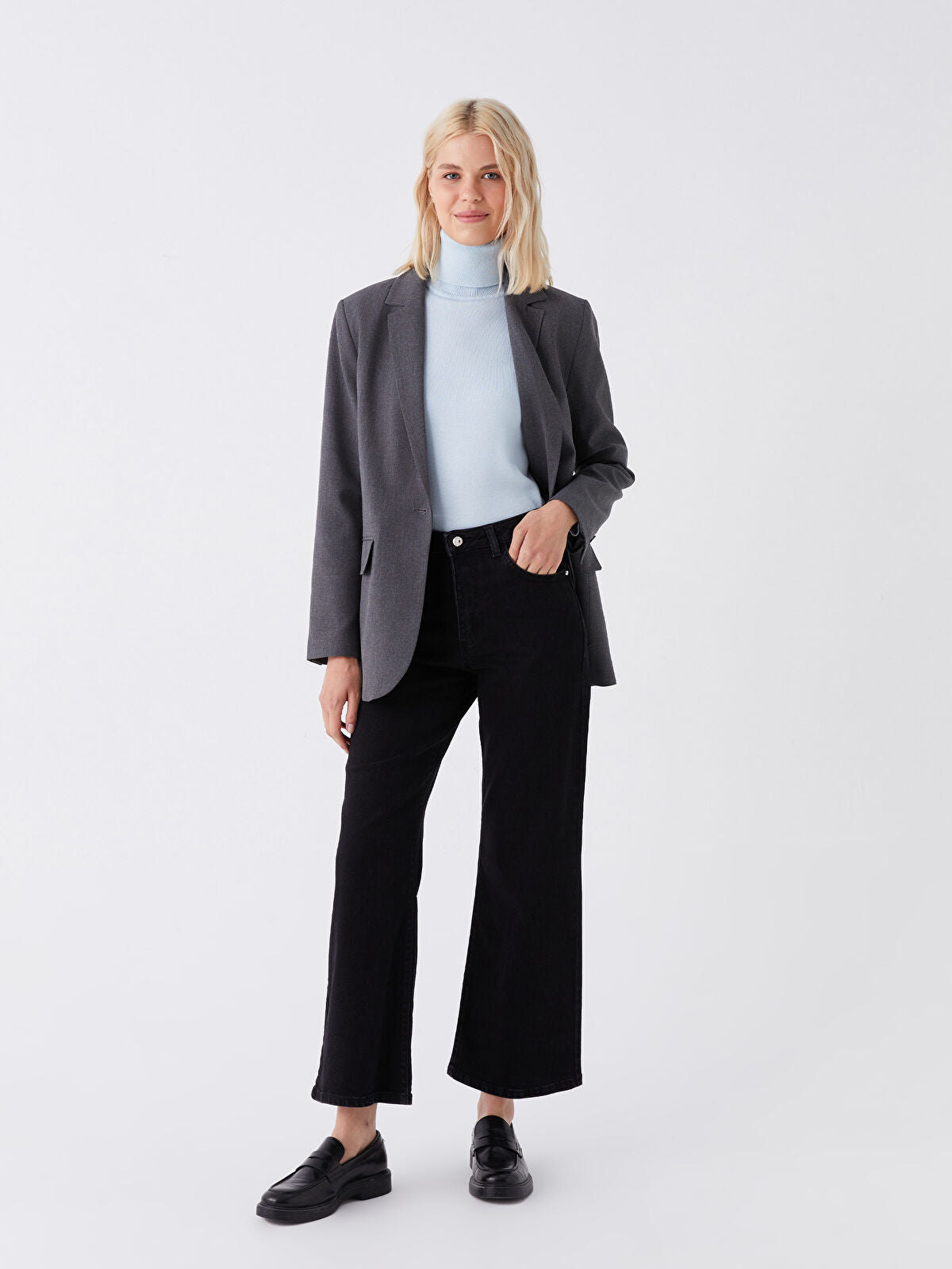 High Waist Wide Leg Women's Jeans Pants