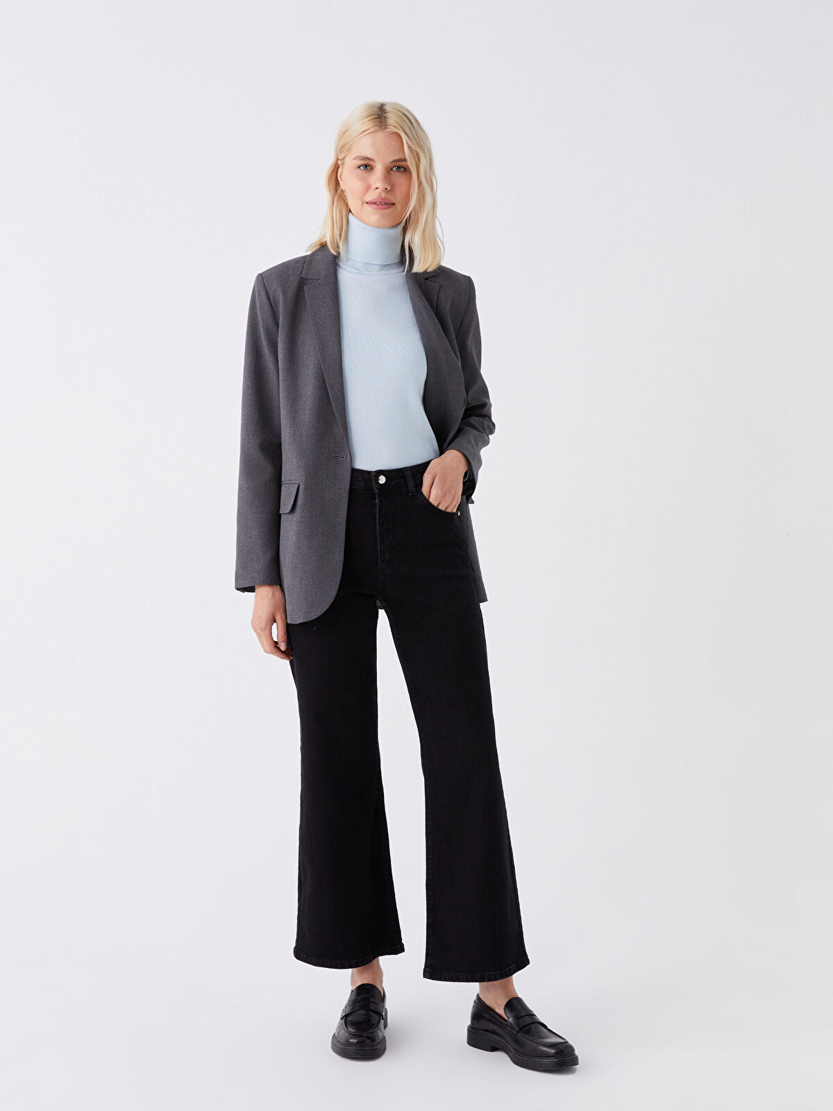 High Waist Wide Leg Women's Jeans Pants