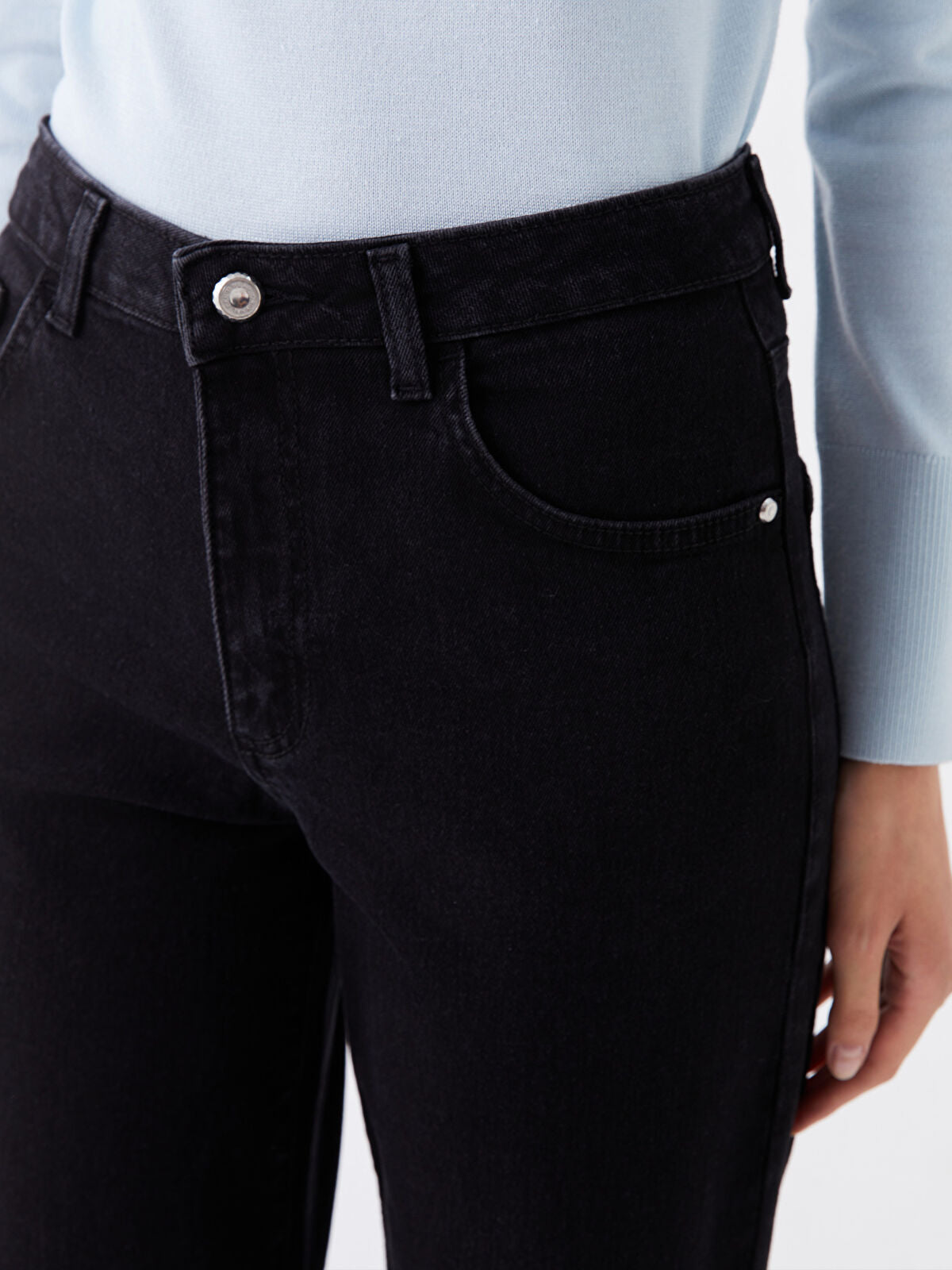 High Waist Wide Leg Women's Jeans Pants