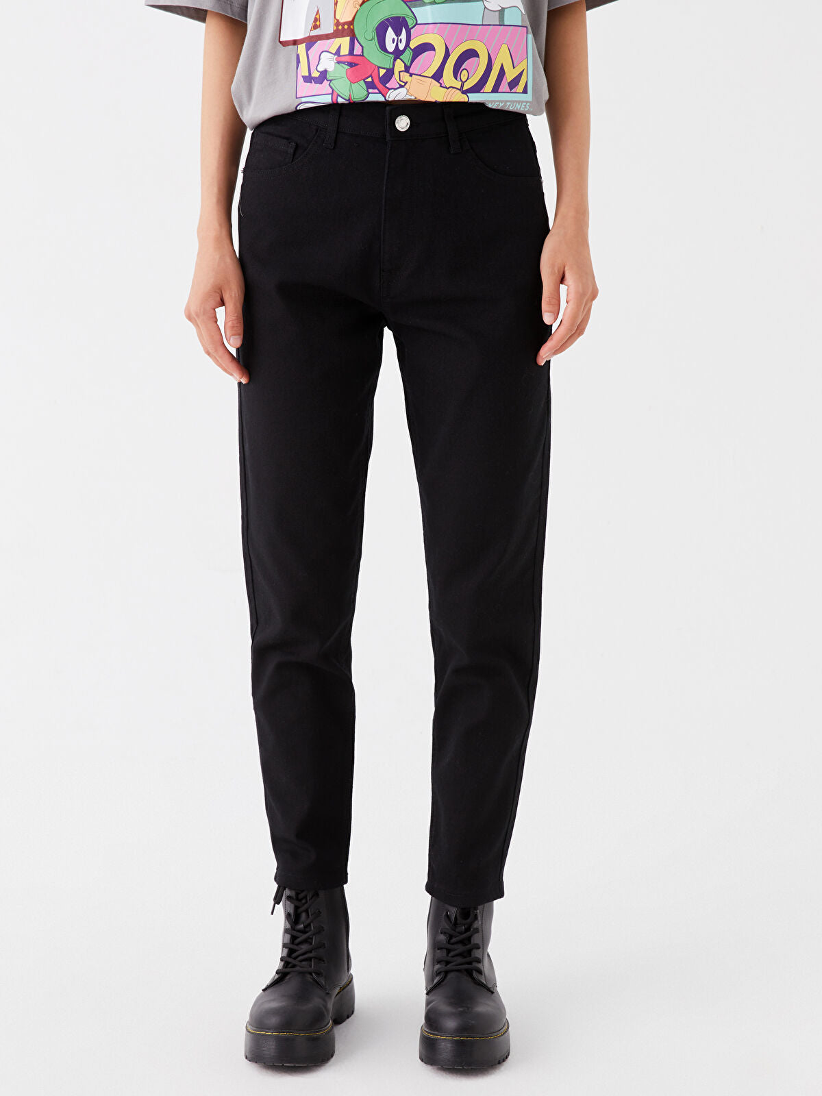 High Waist Mom Fit Women's Jeans Pants