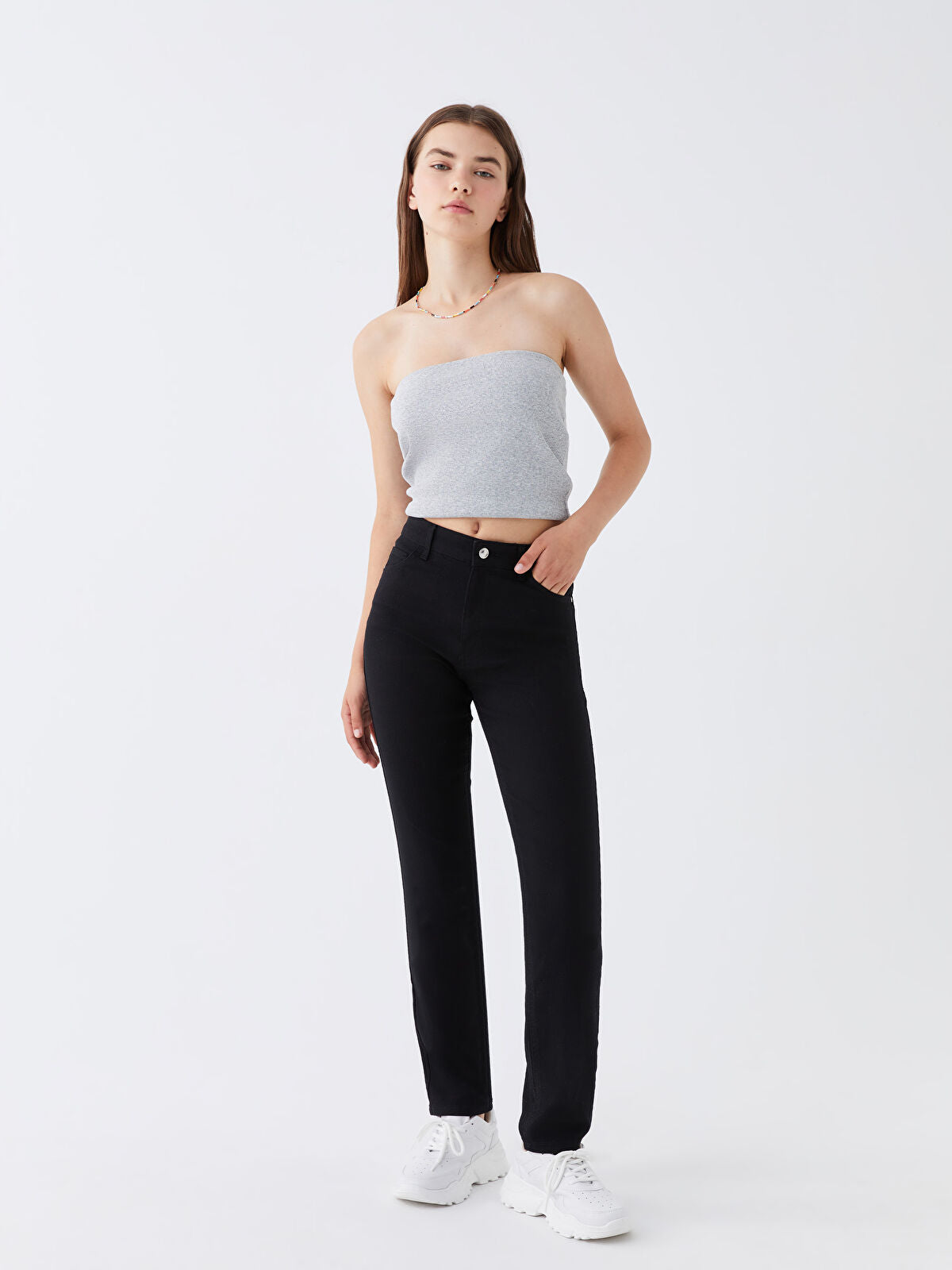 High Waist Slim Fit Women's Jeans Pants