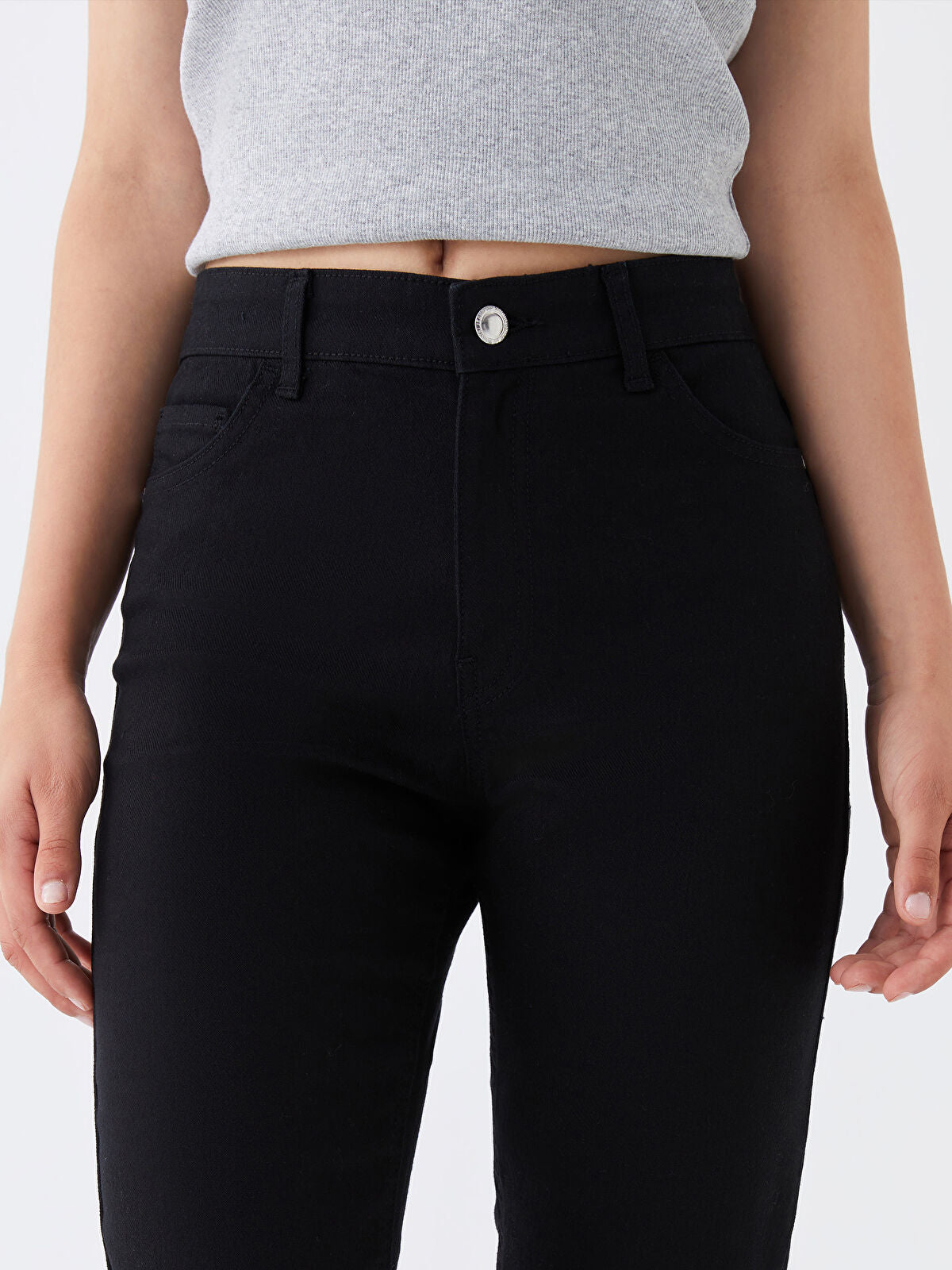 High Waist Slim Fit Women's Jeans Pants