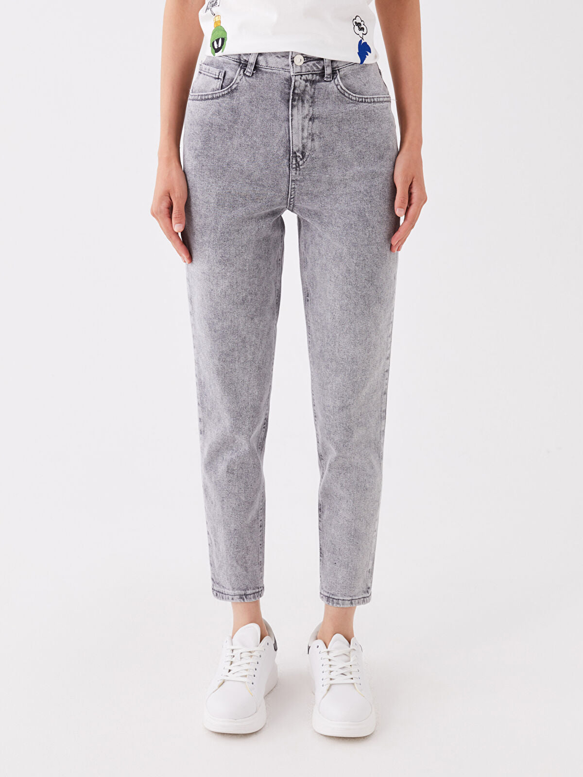 High Waist Slim Mom Women's Jeans Pants