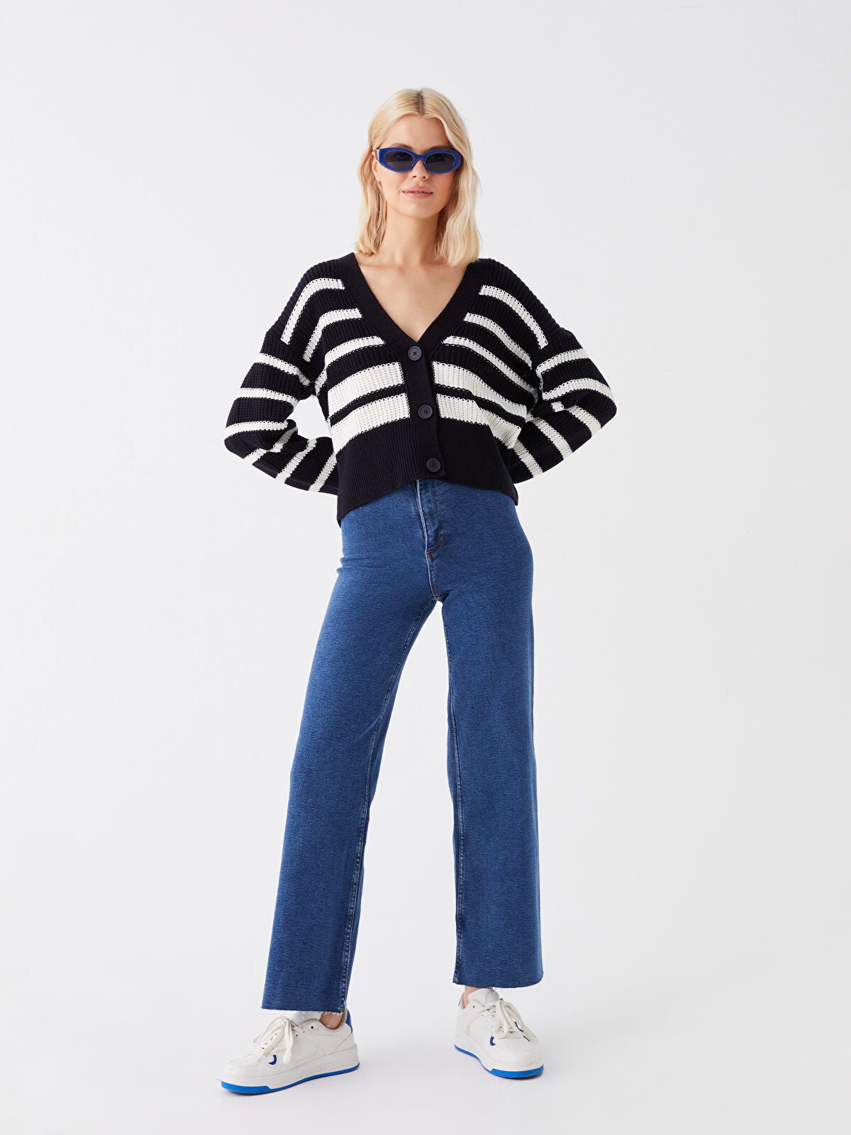 High Waist Wide Leg Women's Jeans Pants