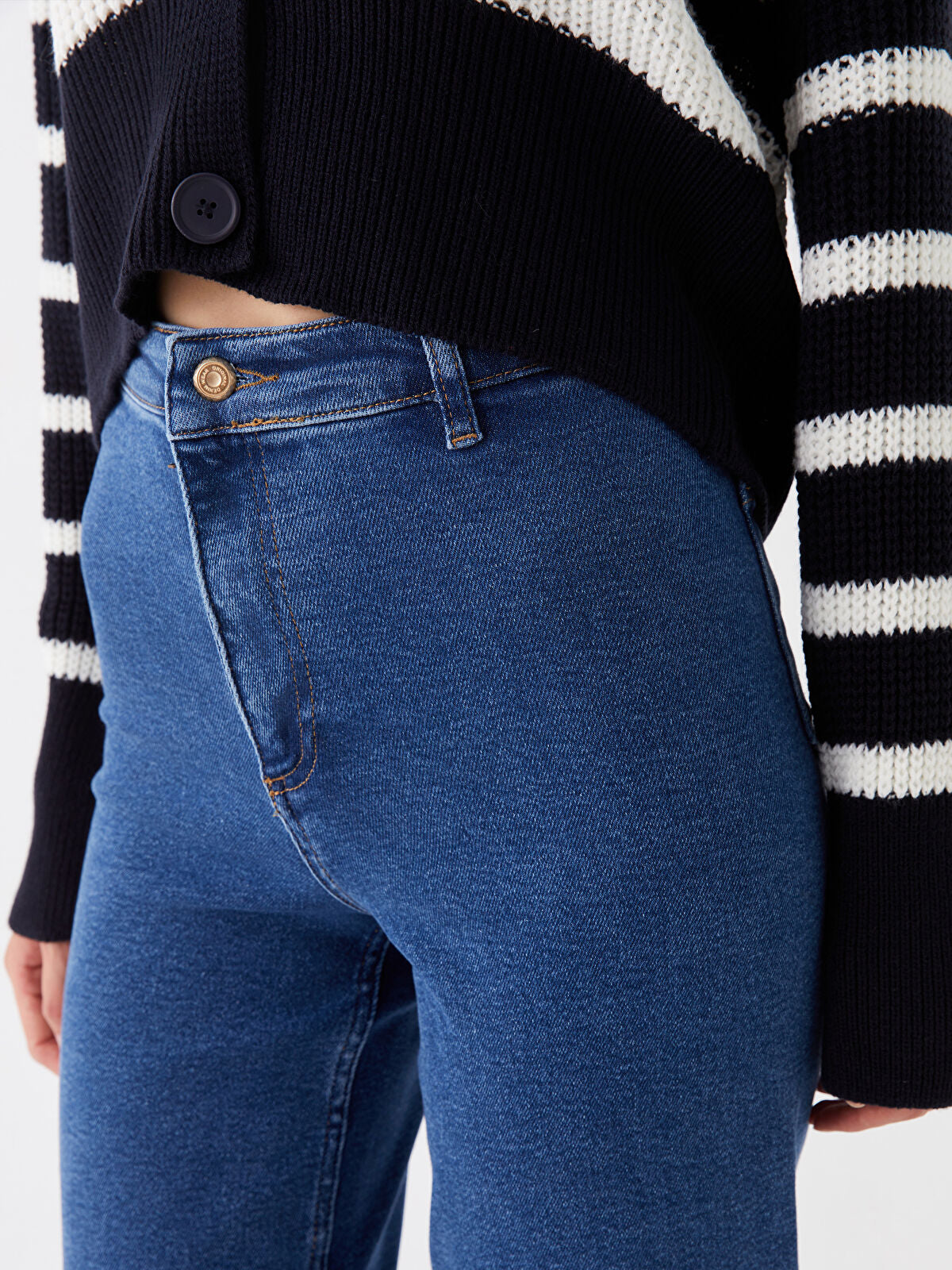 High Waist Wide Leg Women's Jeans Pants