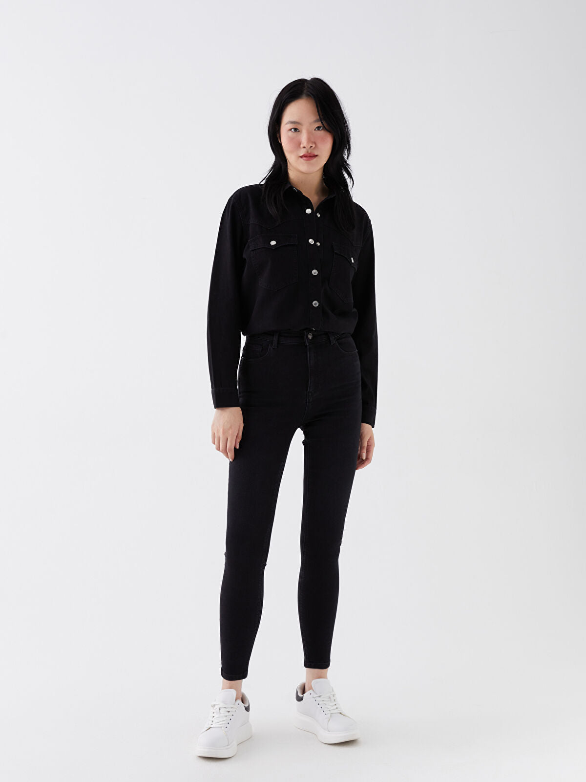 LCW Jeans Black Jupiter Super Skinny Fit Women's Jean Trousers