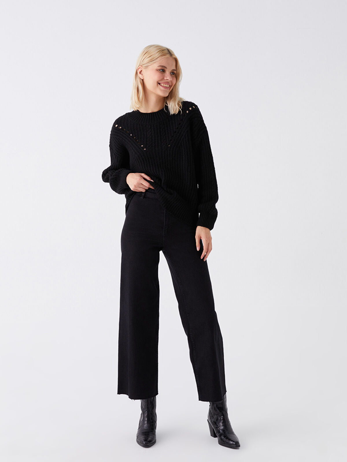 High Waist Wide Leg Women's Jeans Pants