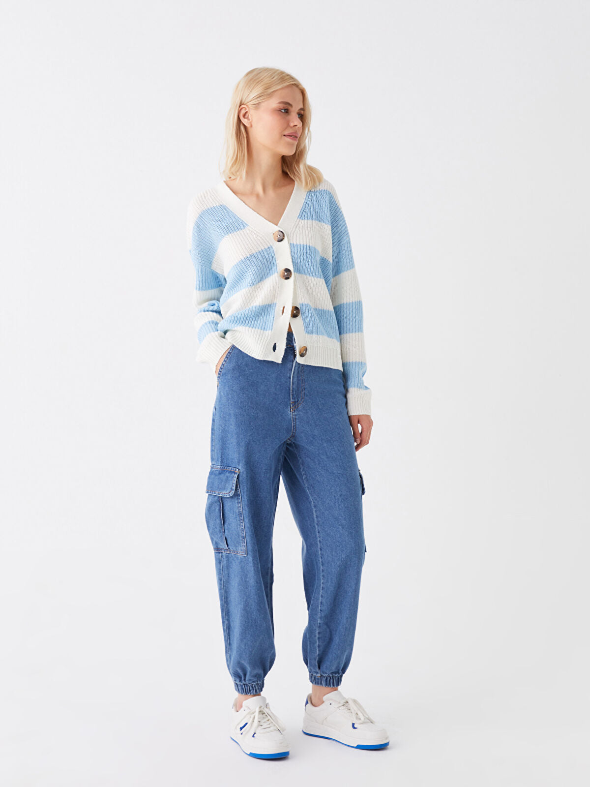 Women's Cargo Jean Jogger Pants