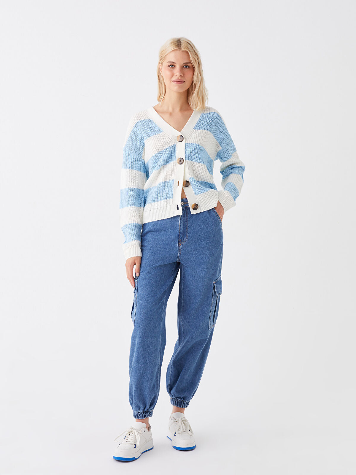 Women's Cargo Jean Jogger Pants