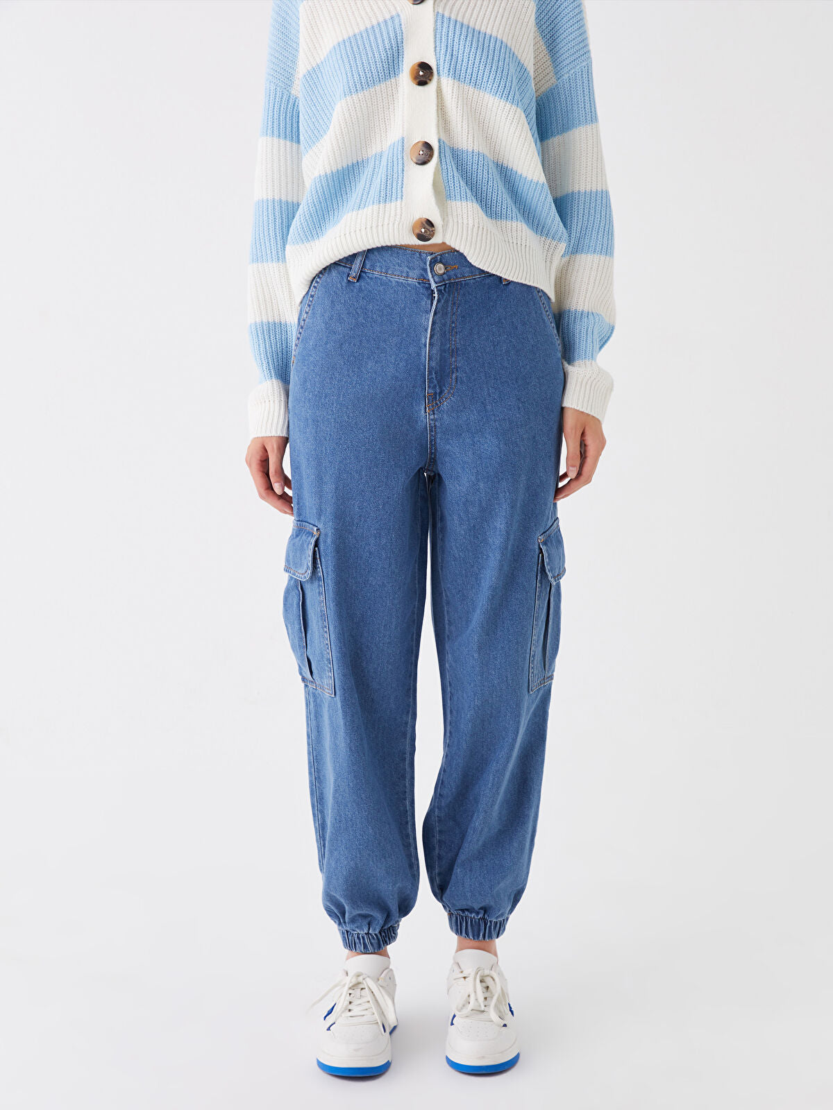 Women's Cargo Jean Jogger Pants