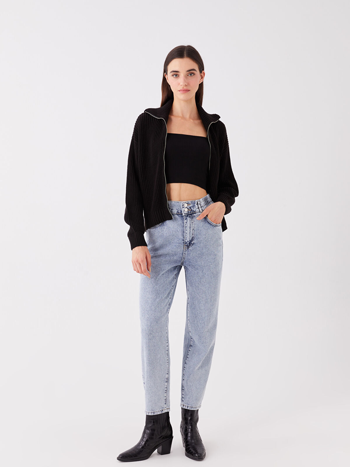 High Waist Slouchy Women's Jeans Trouser