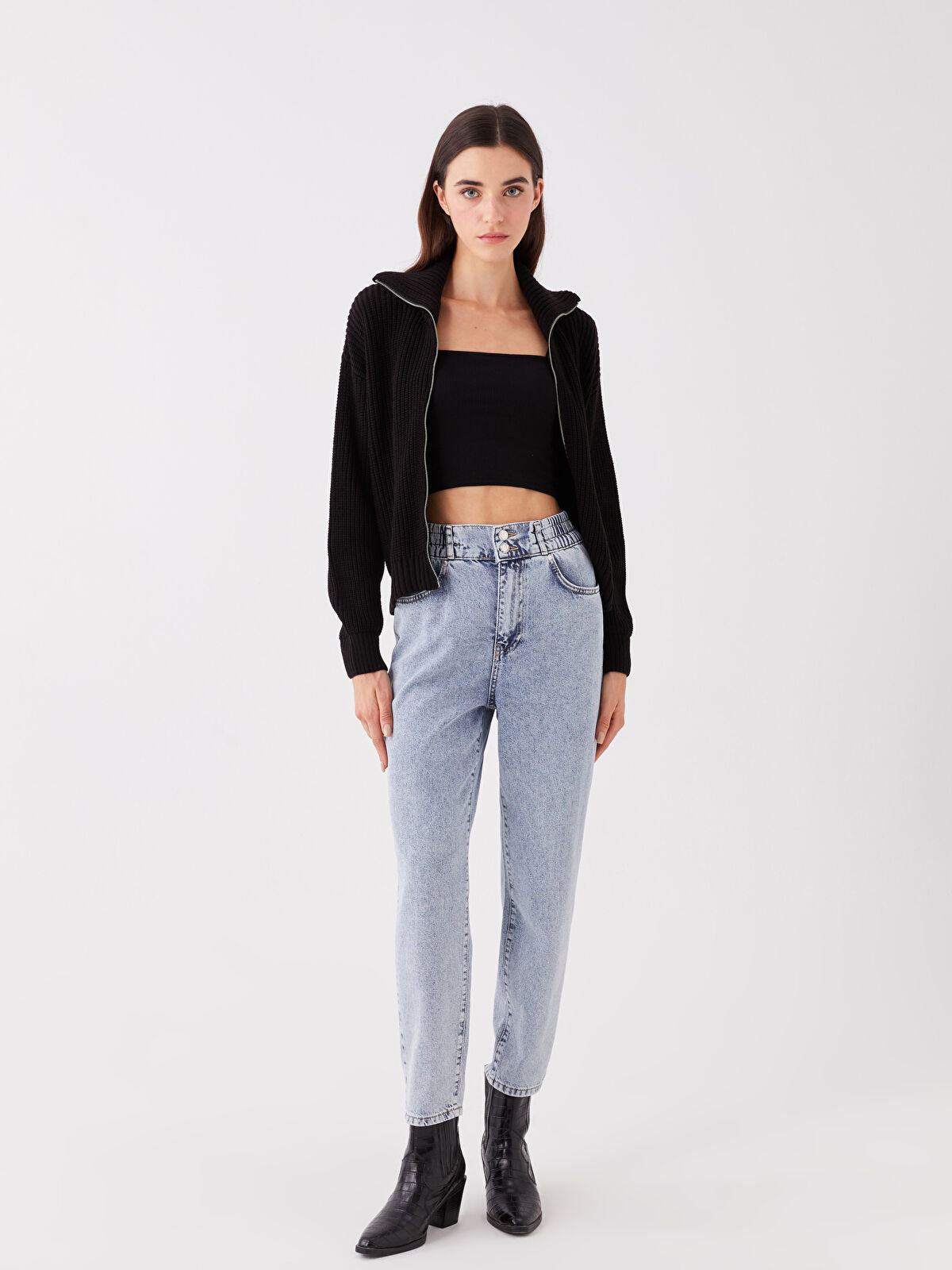 High Waist Slouchy Women's Jeans Trouser