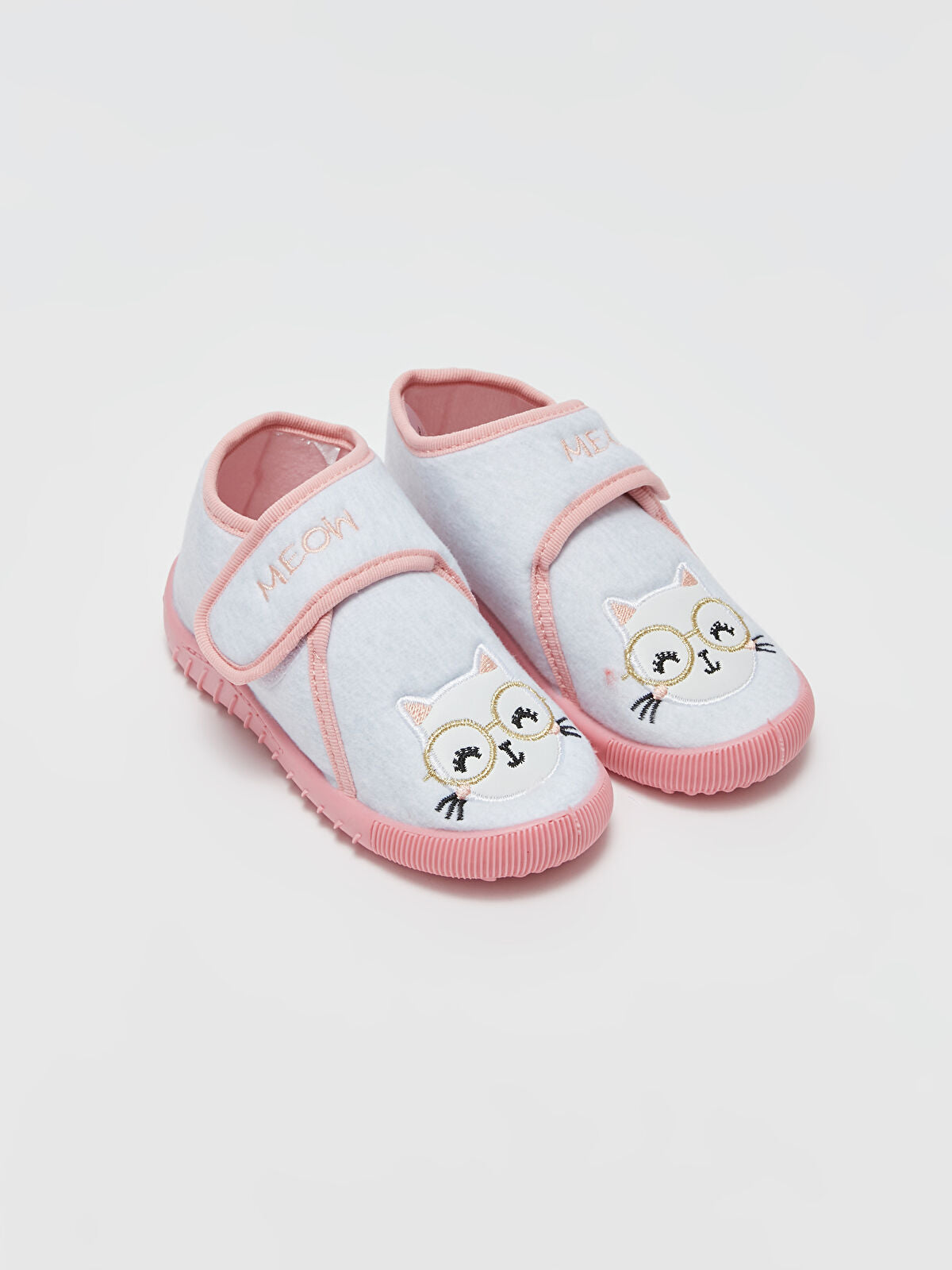 Feline Embellished Toddler Girl Slip-On Shoe