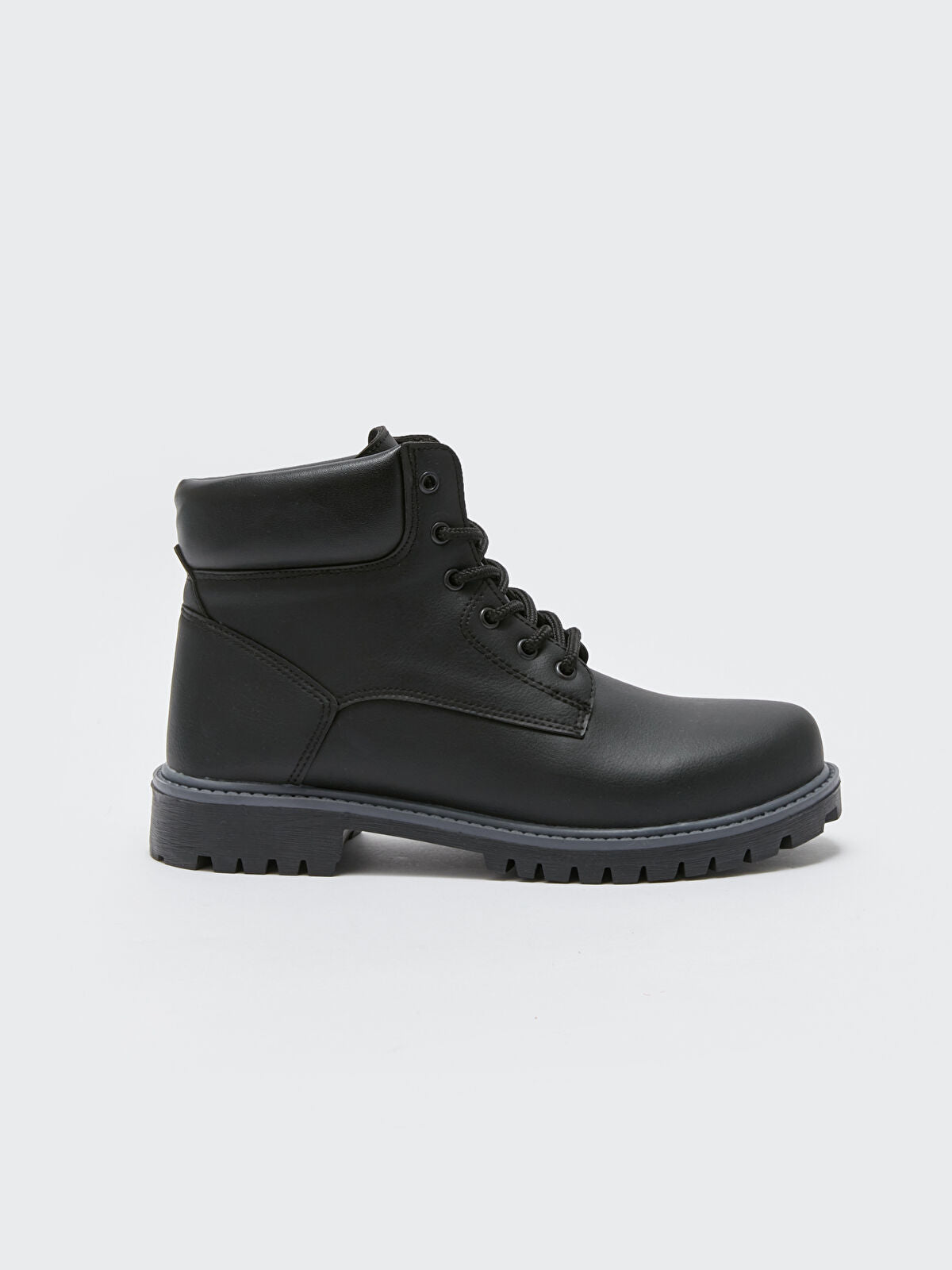 Ankle Strap Leather Look Woman Boot