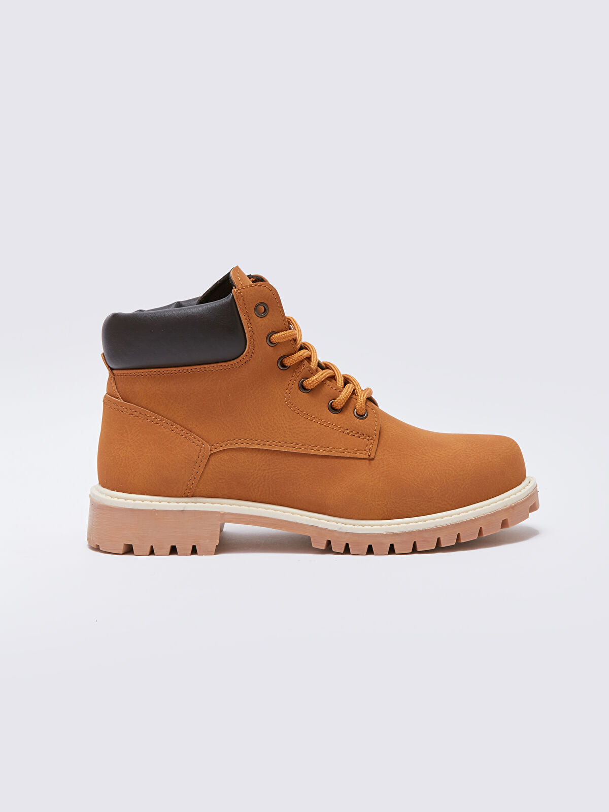 Ankle Strap Leather Look Woman Boot