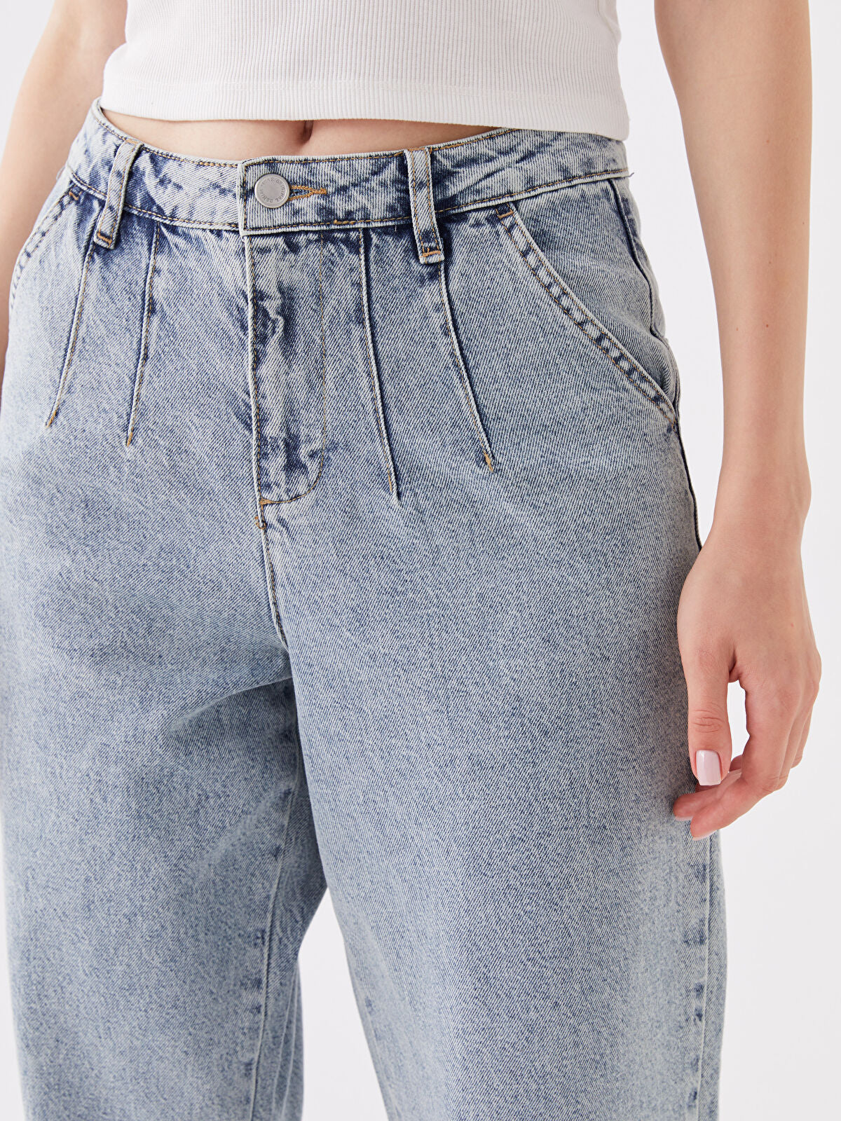 High Waist Balloon Fit Women's Jeans Pants