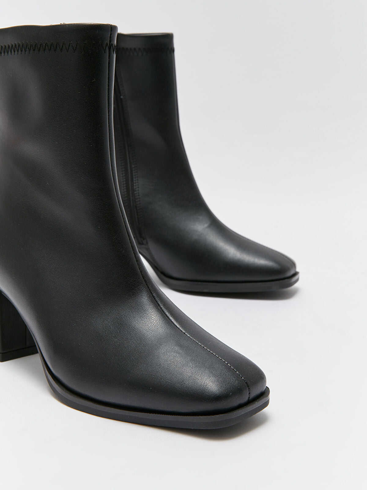 Leather-Look Women's Ankle Boot