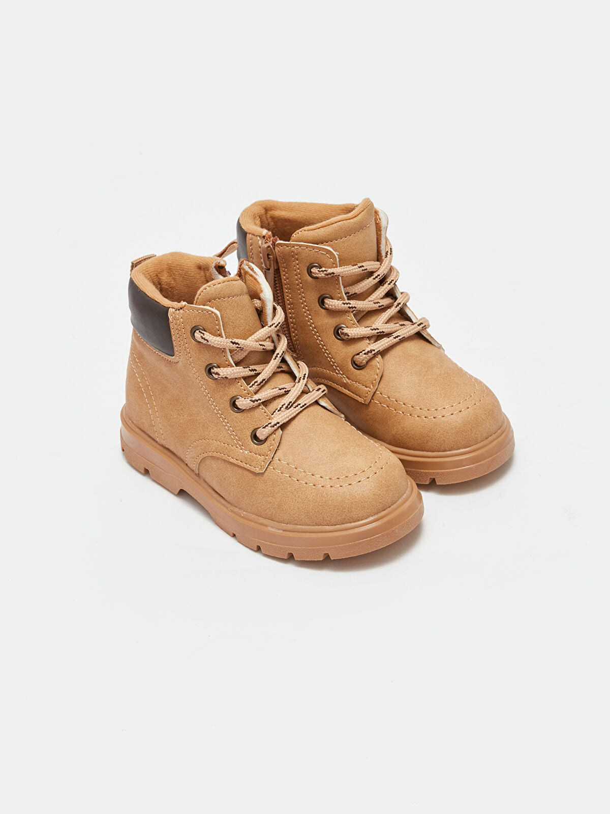 Leather-Look Ankle Boot with Buckle for Toddler Boy