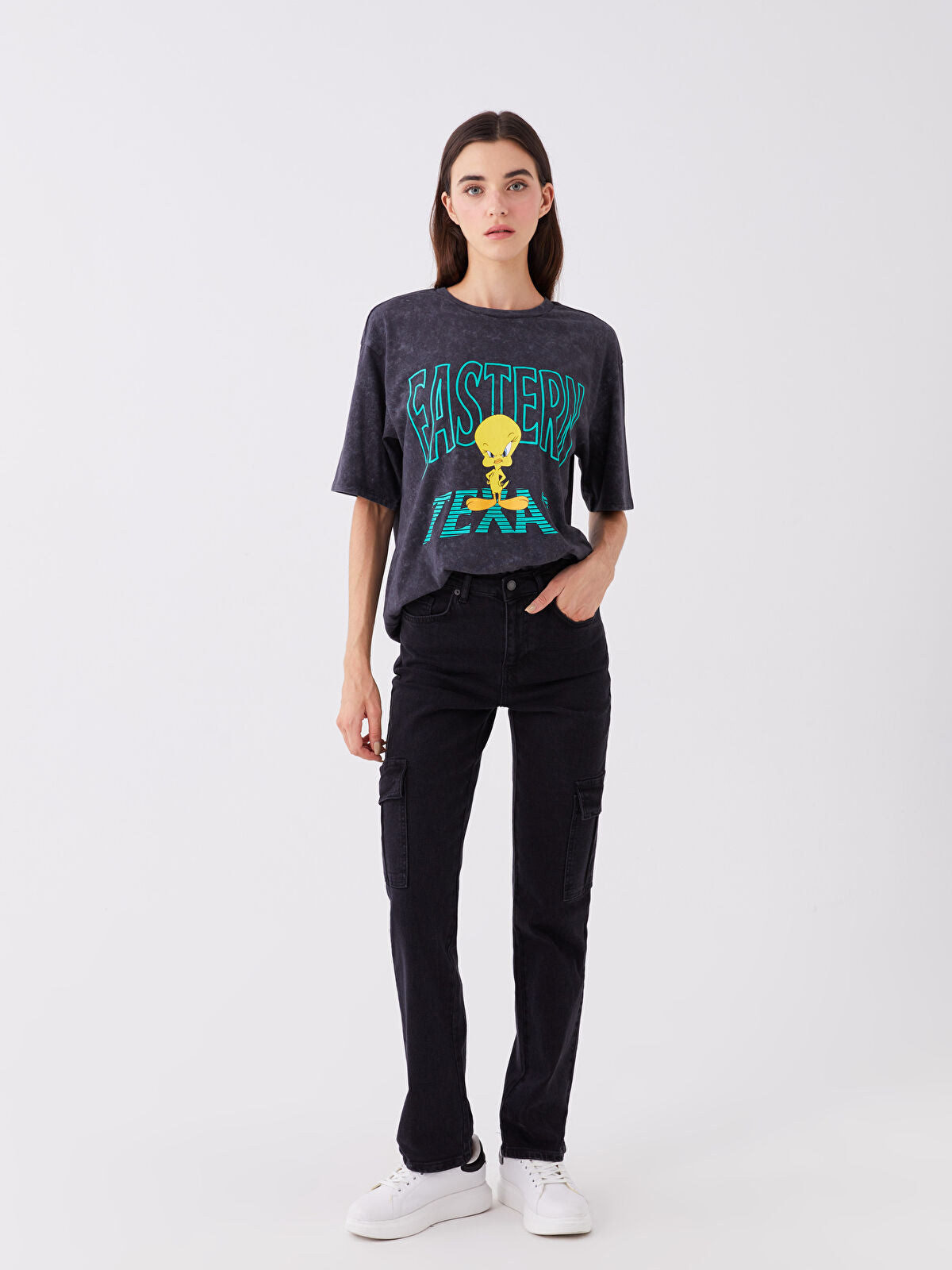 Straight Women's Cargo Jeans Pants