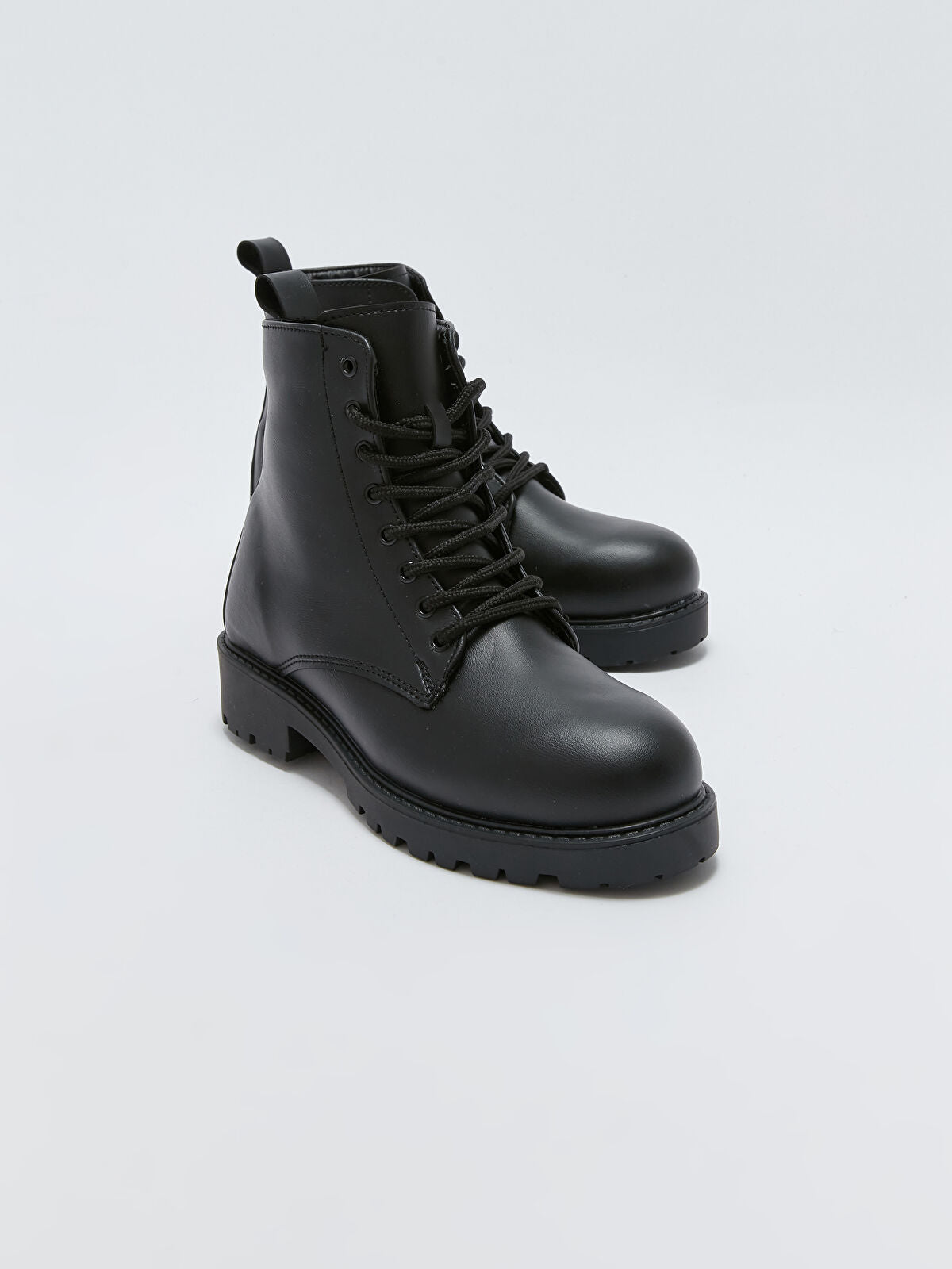 Leather-Look Heeled Women's Shoe