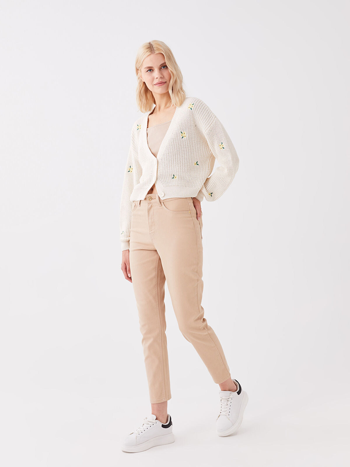 High Waist Slim Mom Women's Jeans Pants