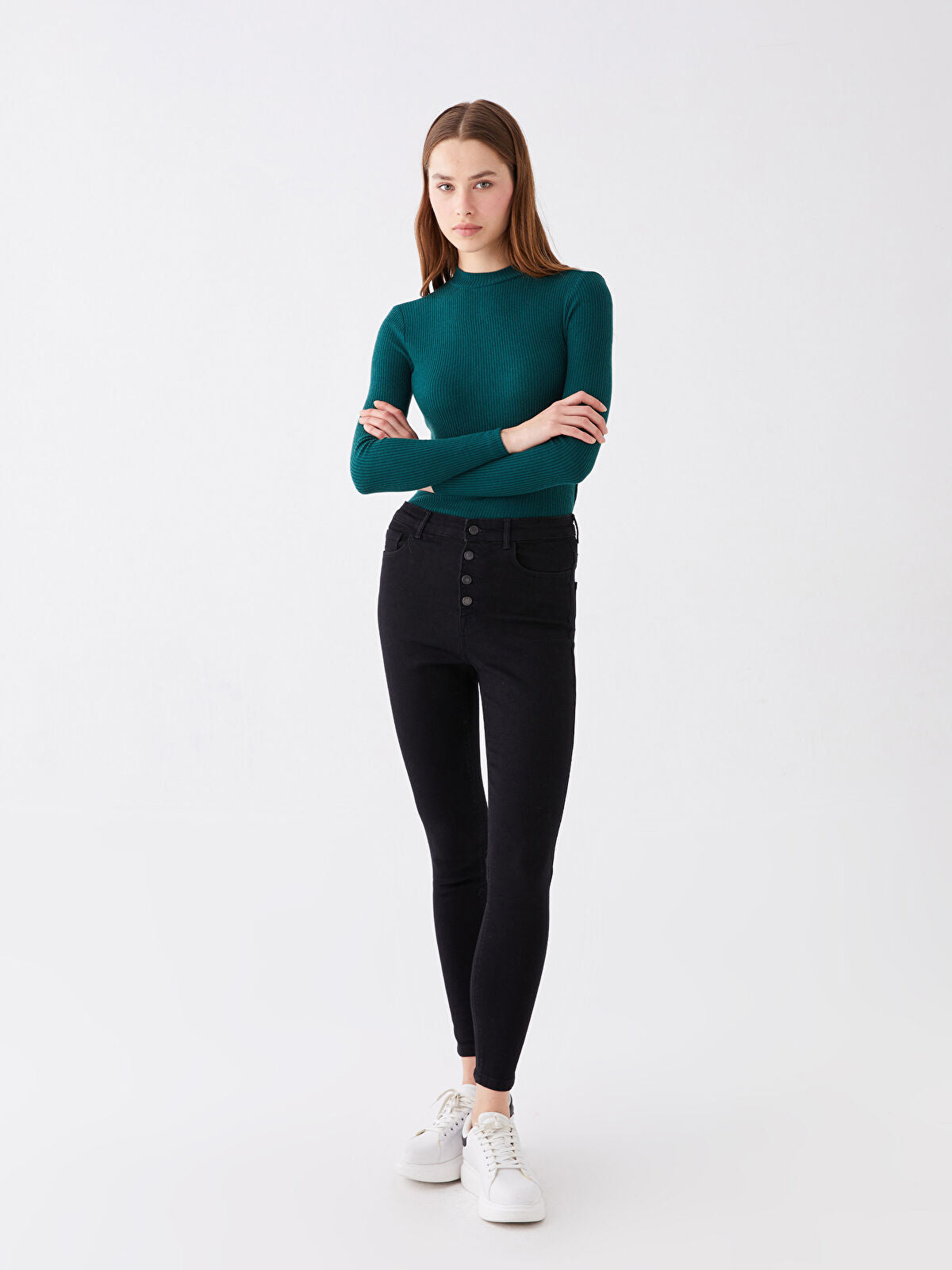 LCW Jeans Black Jupiter Super Skinny Fit Women's Jean Trousers