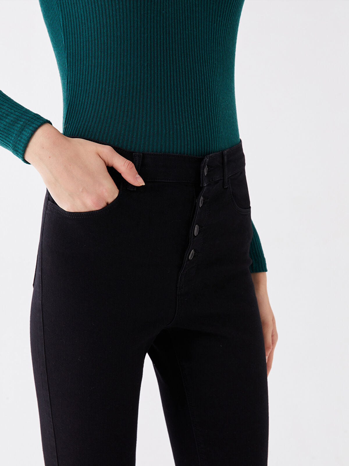 LCW Jeans Black Jupiter Super Skinny Fit Women's Jean Trousers