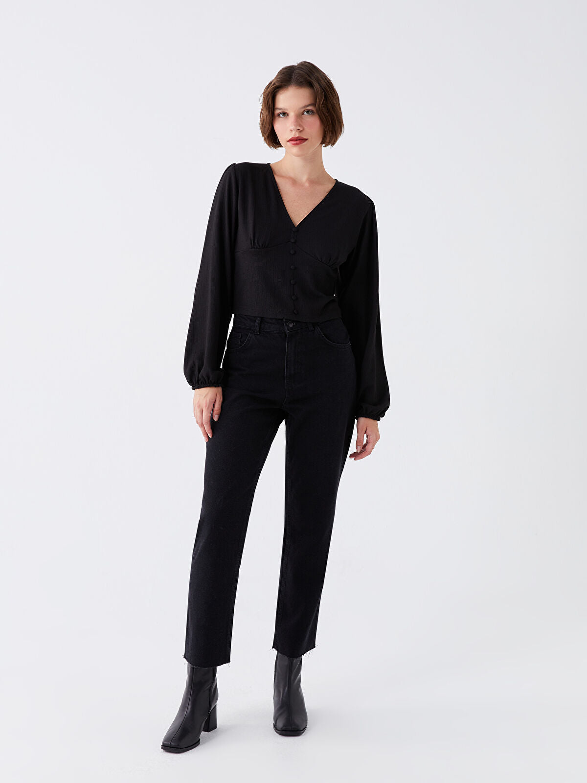 Straight Fit Women's Jean Pantalon