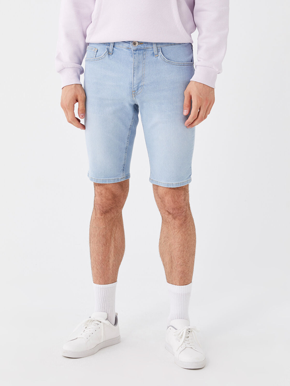 Skinny Fit Men's Jeans Shorts