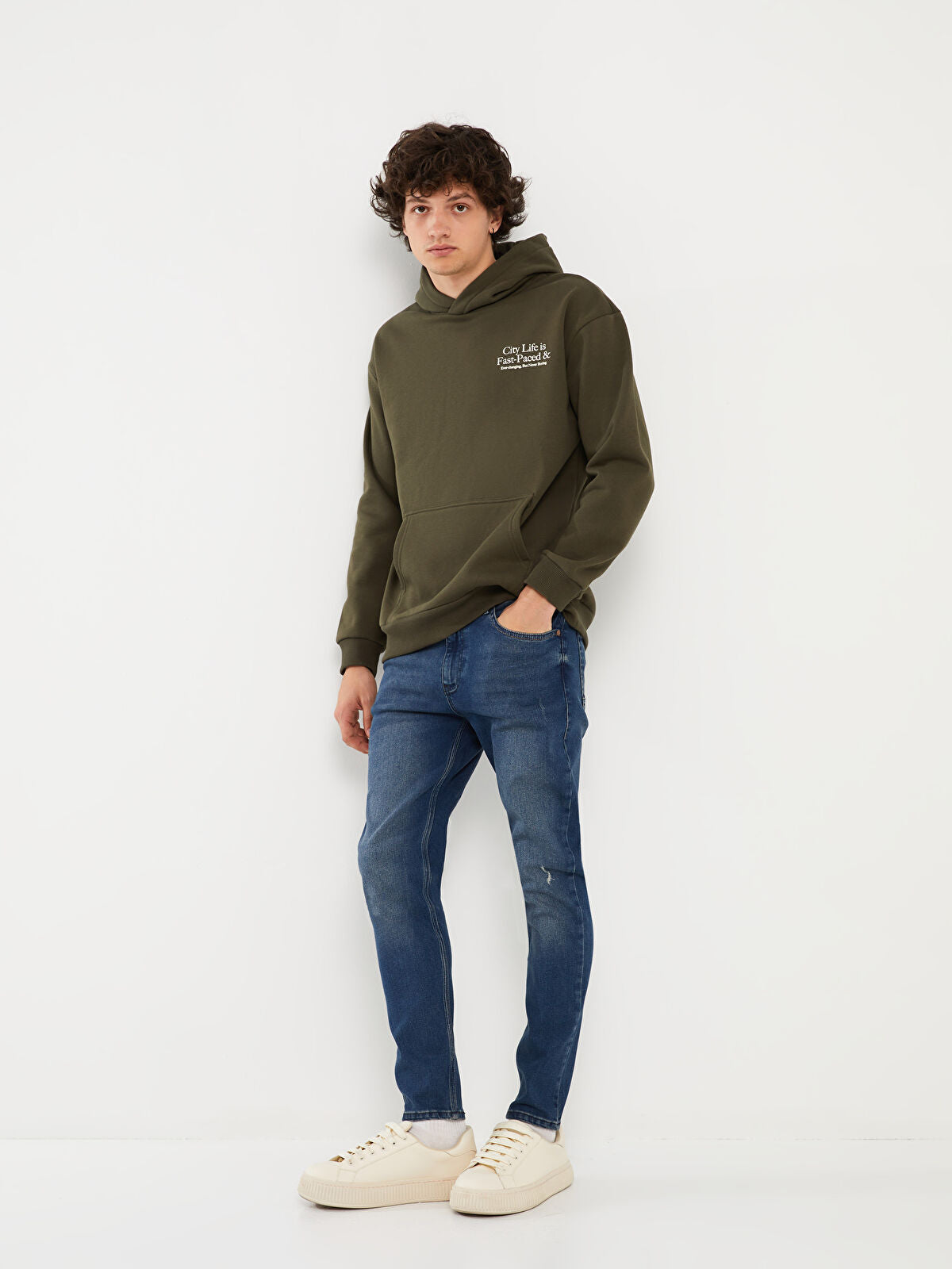730 Mandarin Collar Men's Jeans Pants
