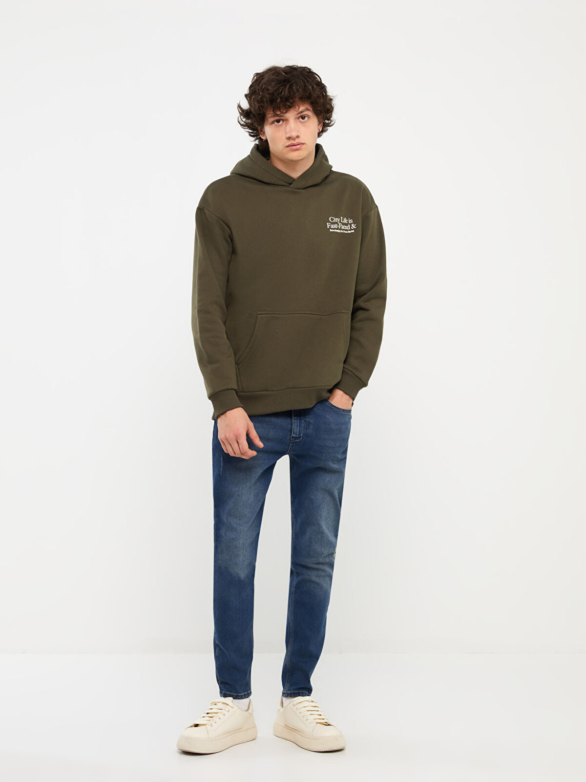 730 Mandarin Collar Men's Jeans Pants